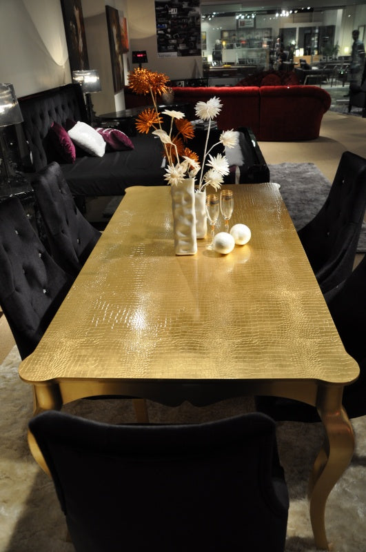 Imperial Transitional Crocodile Dining Table