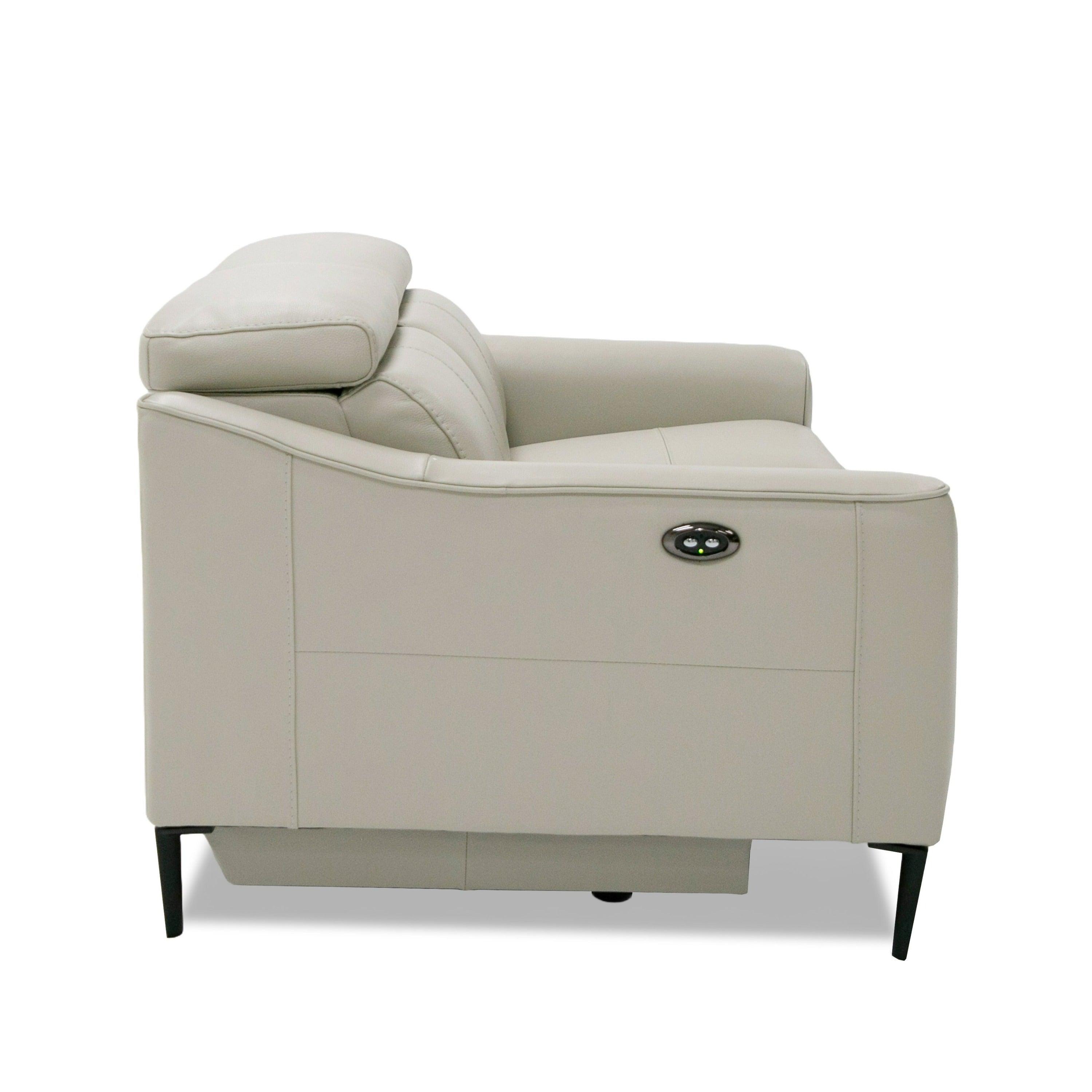 Divani Casa Eden Modern Leather Loveseat with 2 Recliners