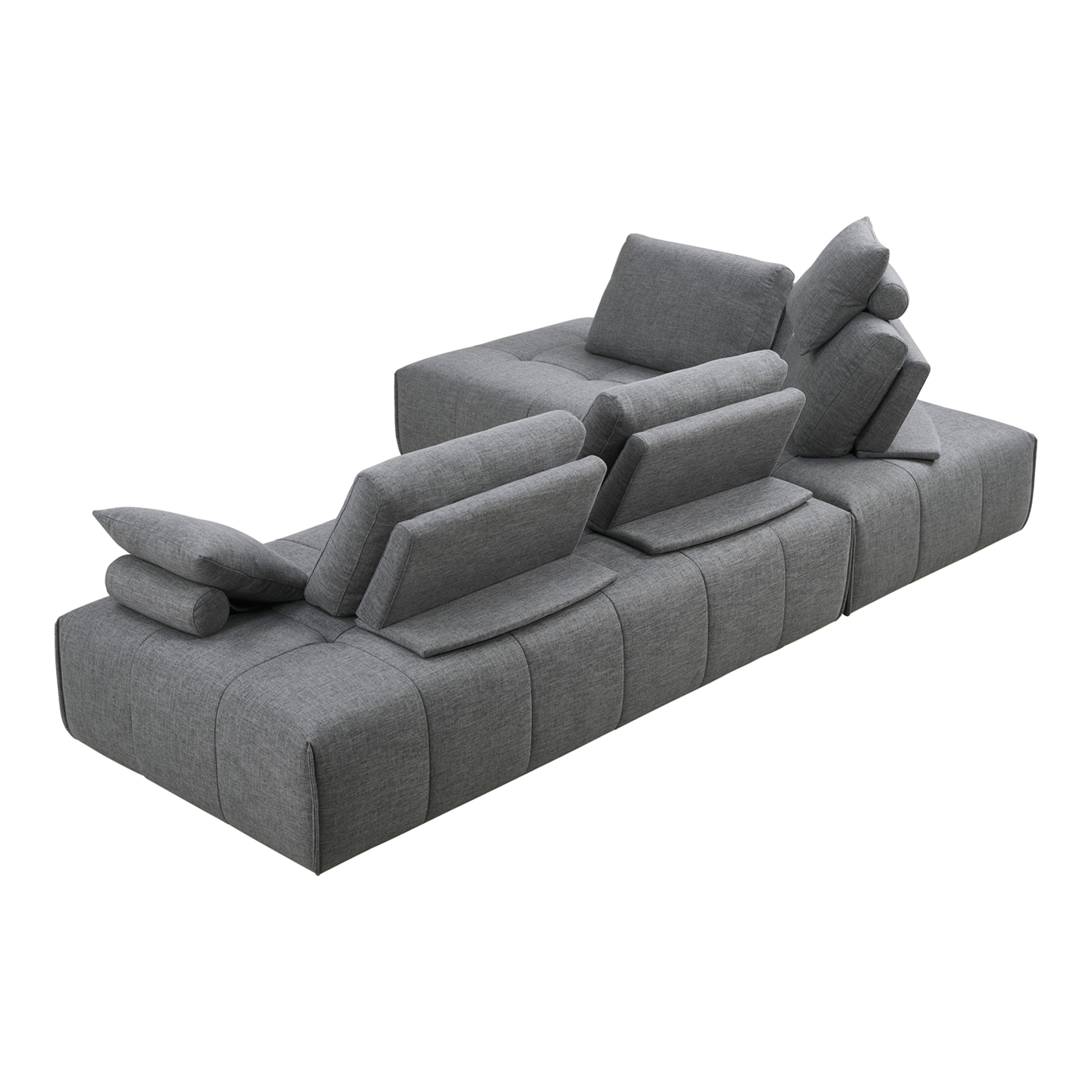 Edgar Modern Fabric Modular Sectional Sofa
