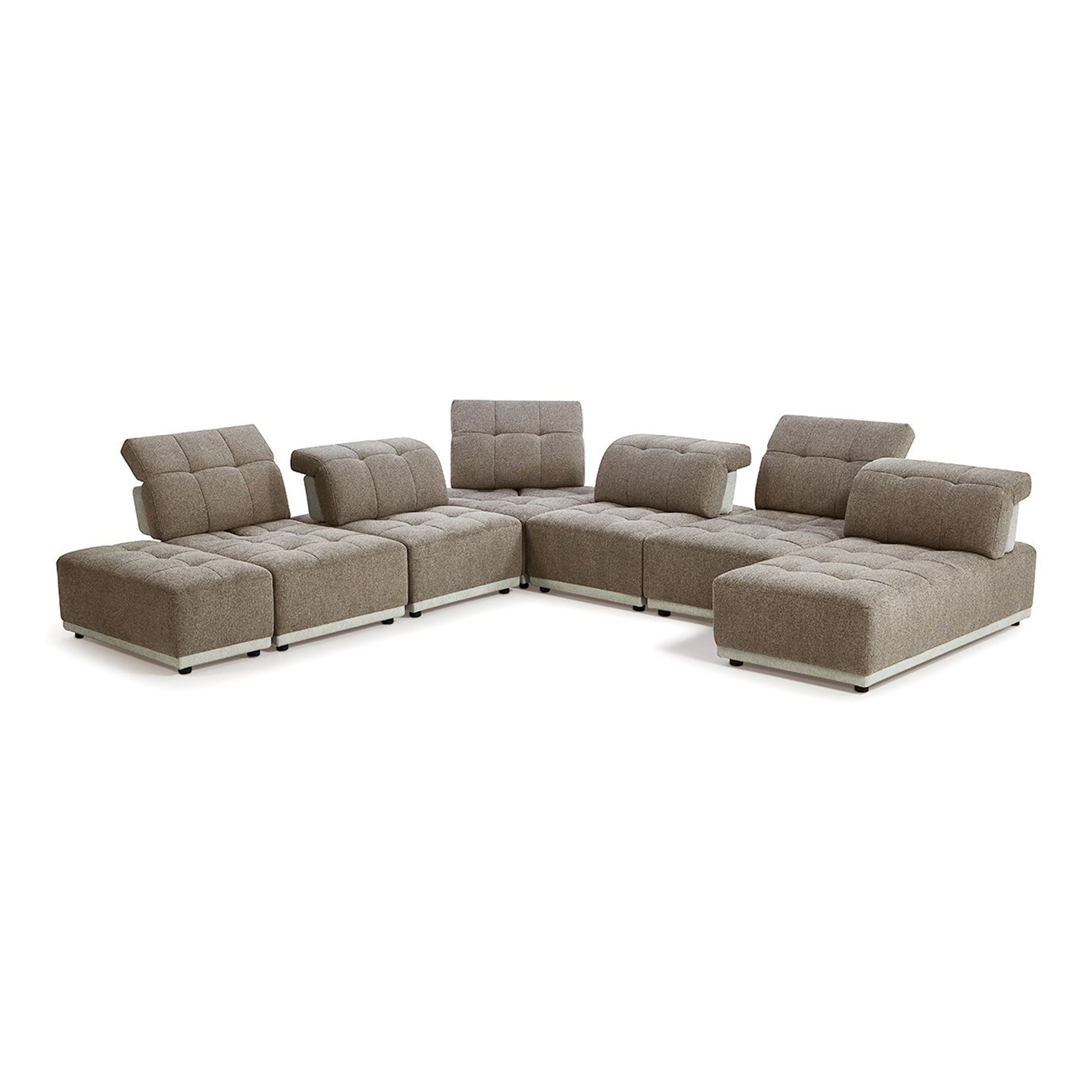 Ekron Modern Fabric Modular Sectional Sofa