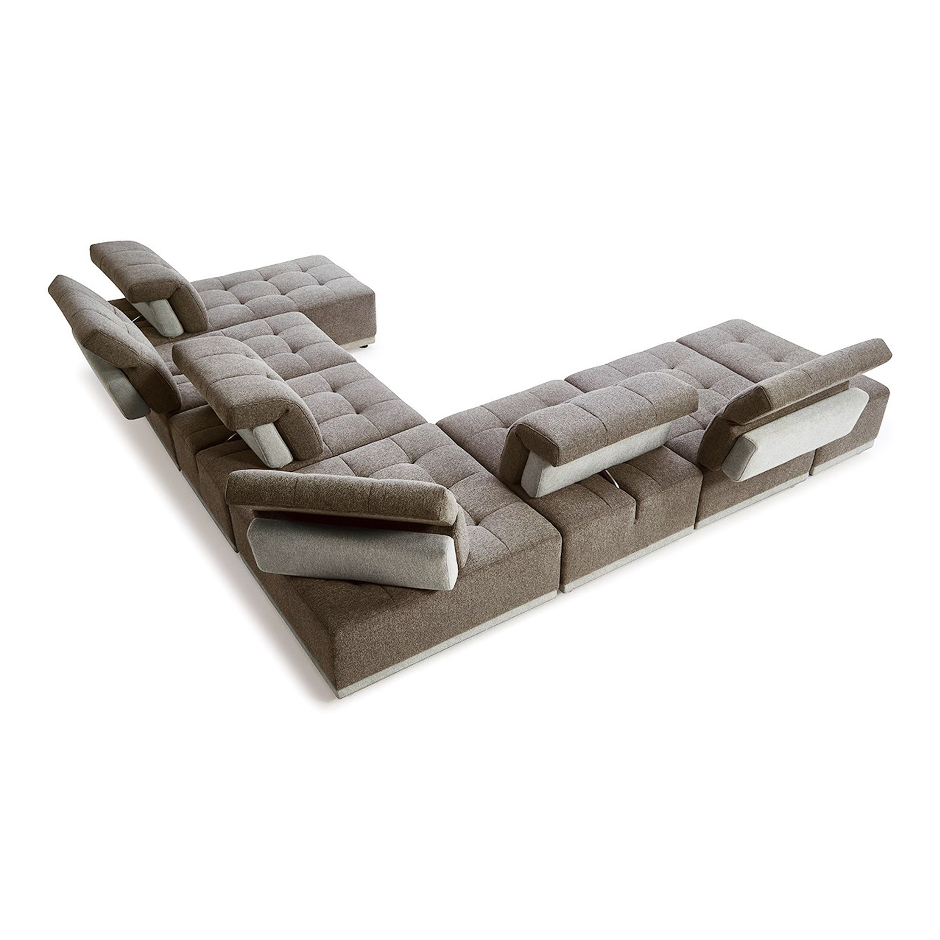Ekron Modern Fabric Modular Sectional Sofa