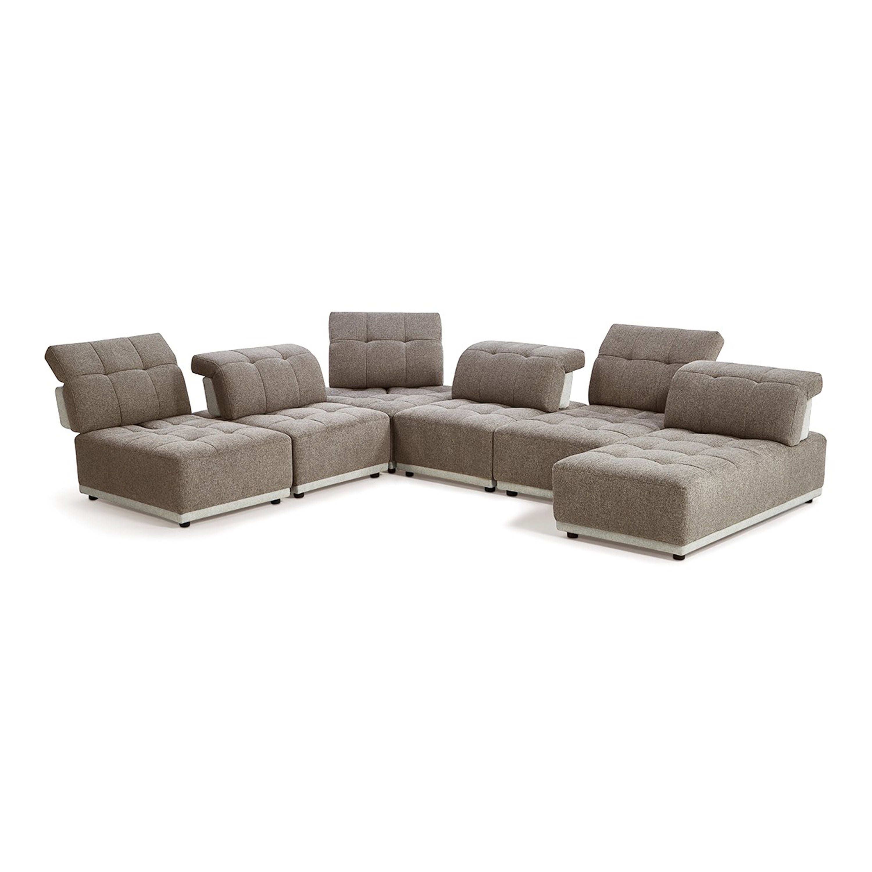 Ekron Modern Fabric Modular Sectional Sofa