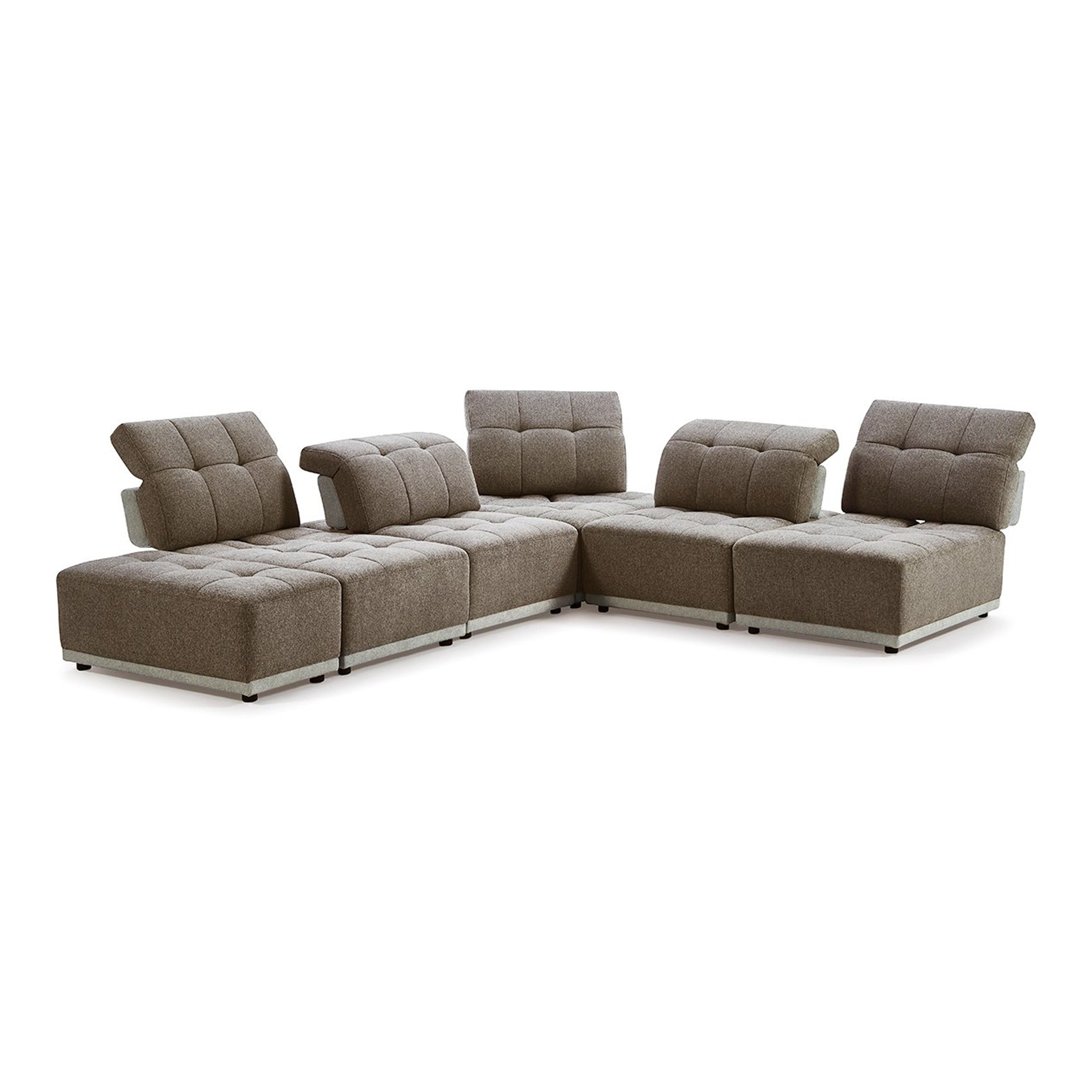 Ekron Modern Fabric Modular Sectional Sofa