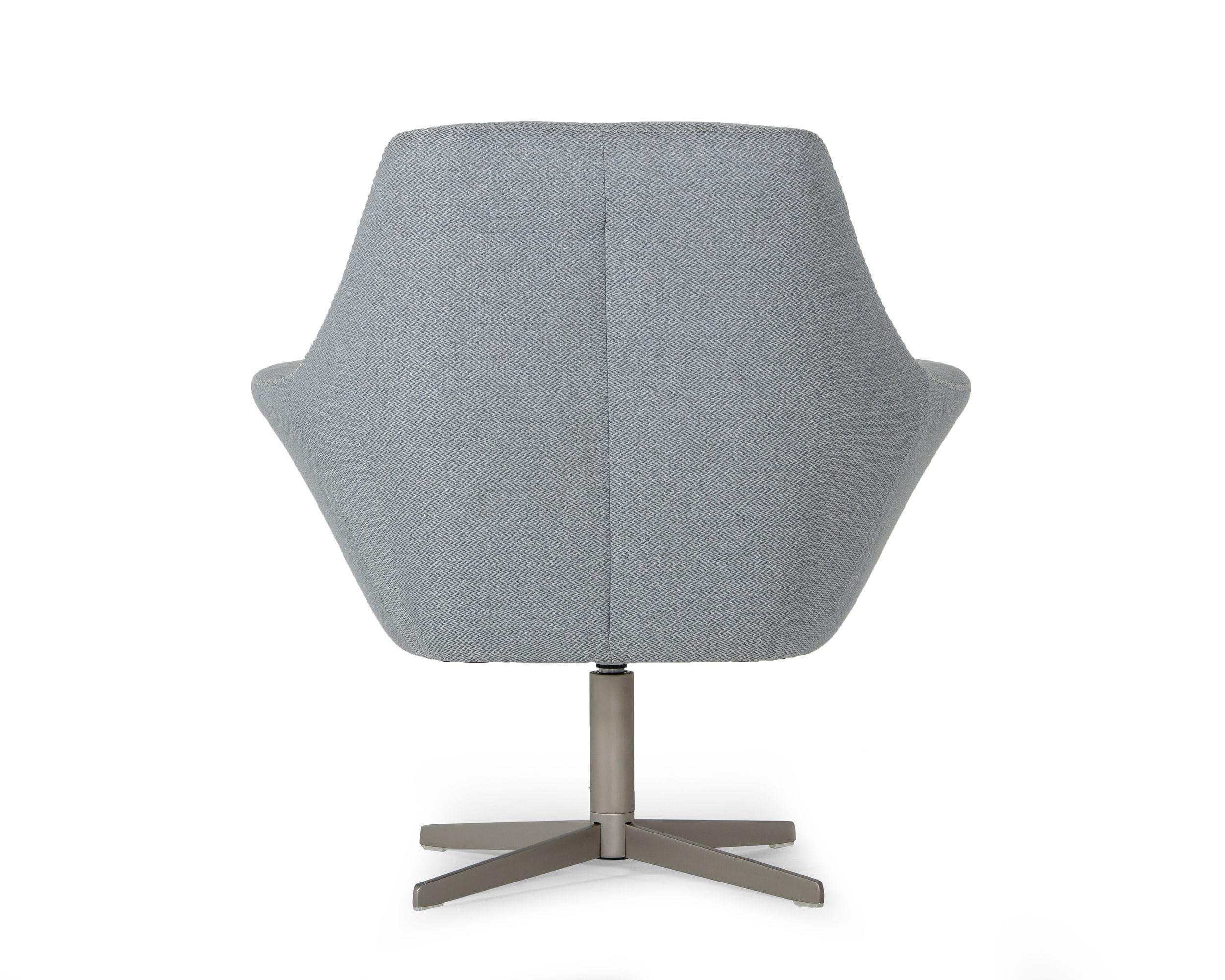 Divani Casa Elvin Modern Fabric Swivel Lounge Chair