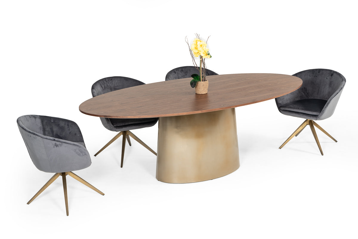 Modrest Yara Modern Velvet & Dining Chair-Dining Chair-VIG-Wall2Wall Furnishings