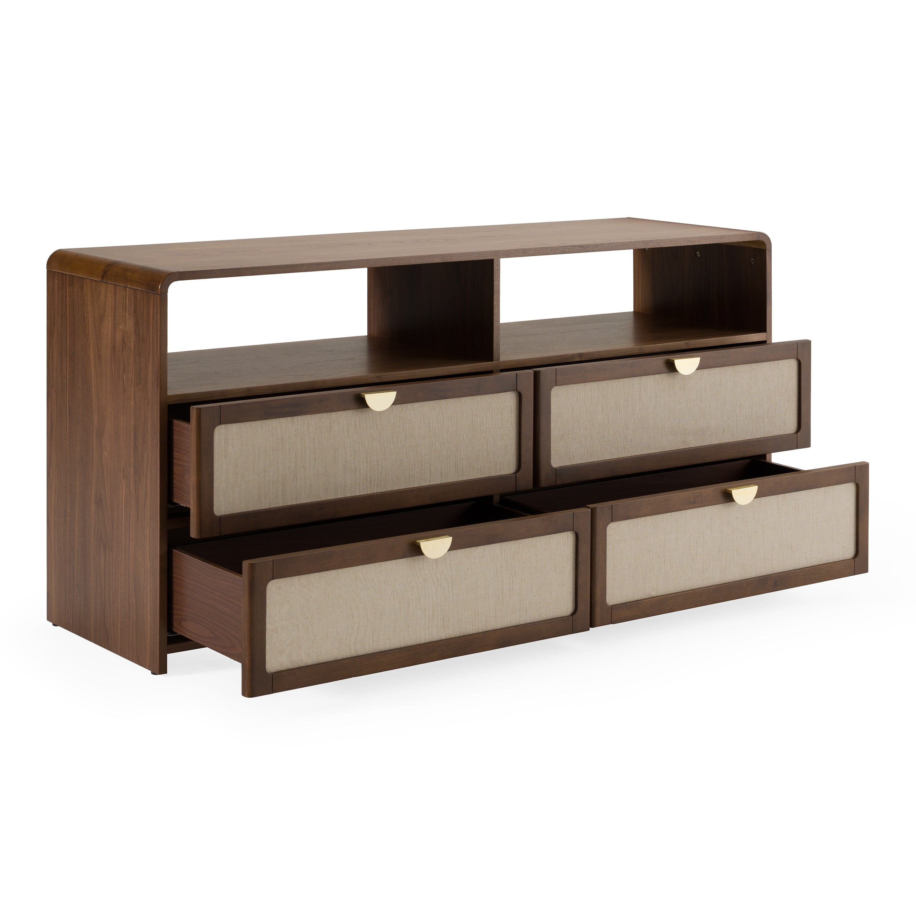 Emilio Modern Natural Burlap Dresser