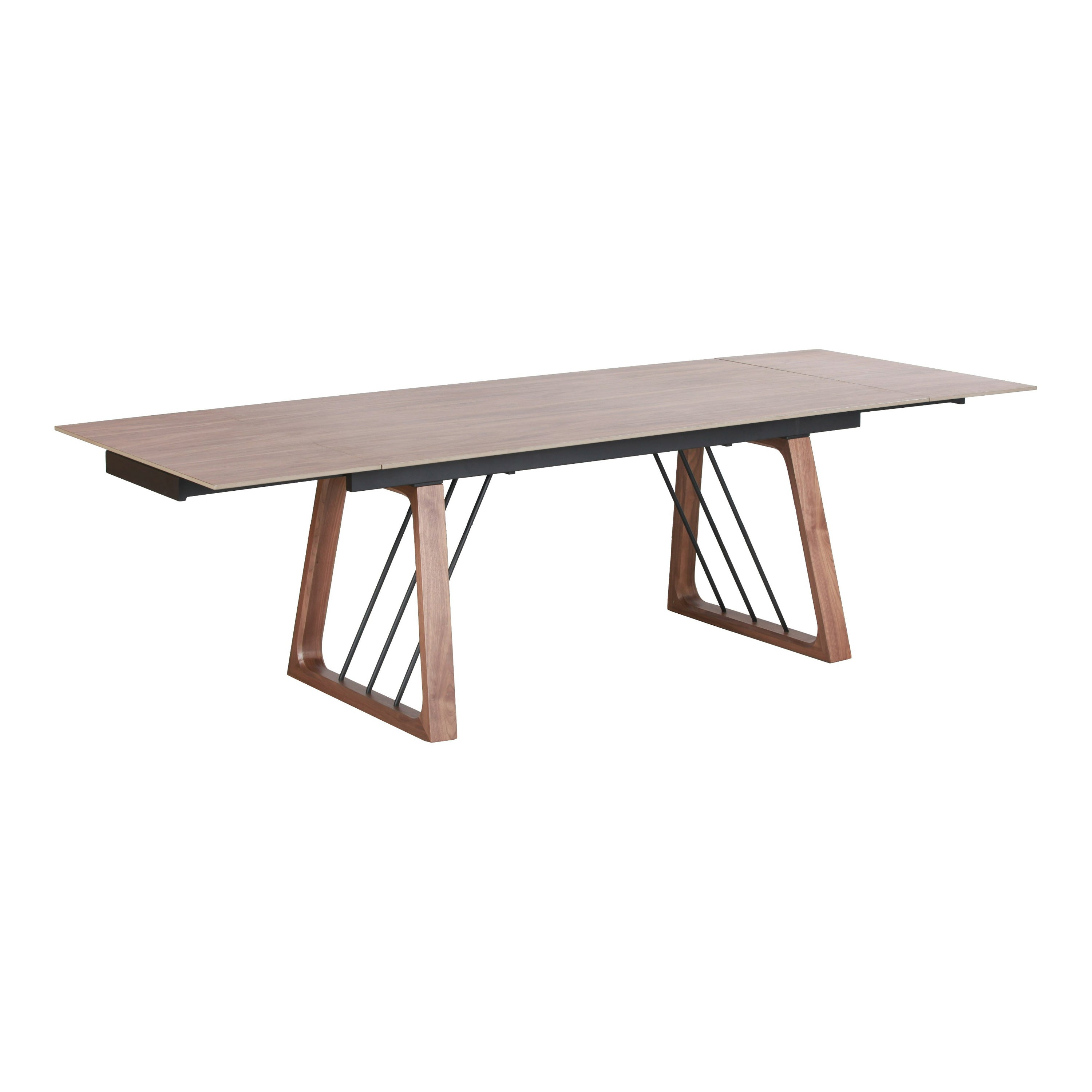 Emmond Mid-Century Modern Ceramic and Extendable Dining Table