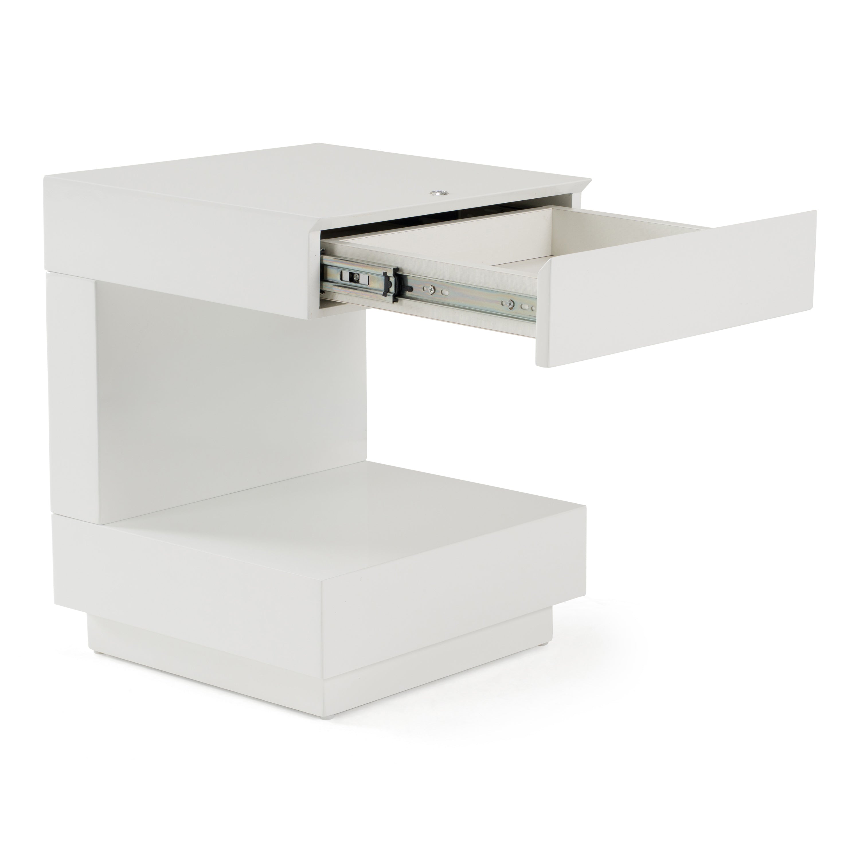 Esso Modern Glossy Tall Nightstand