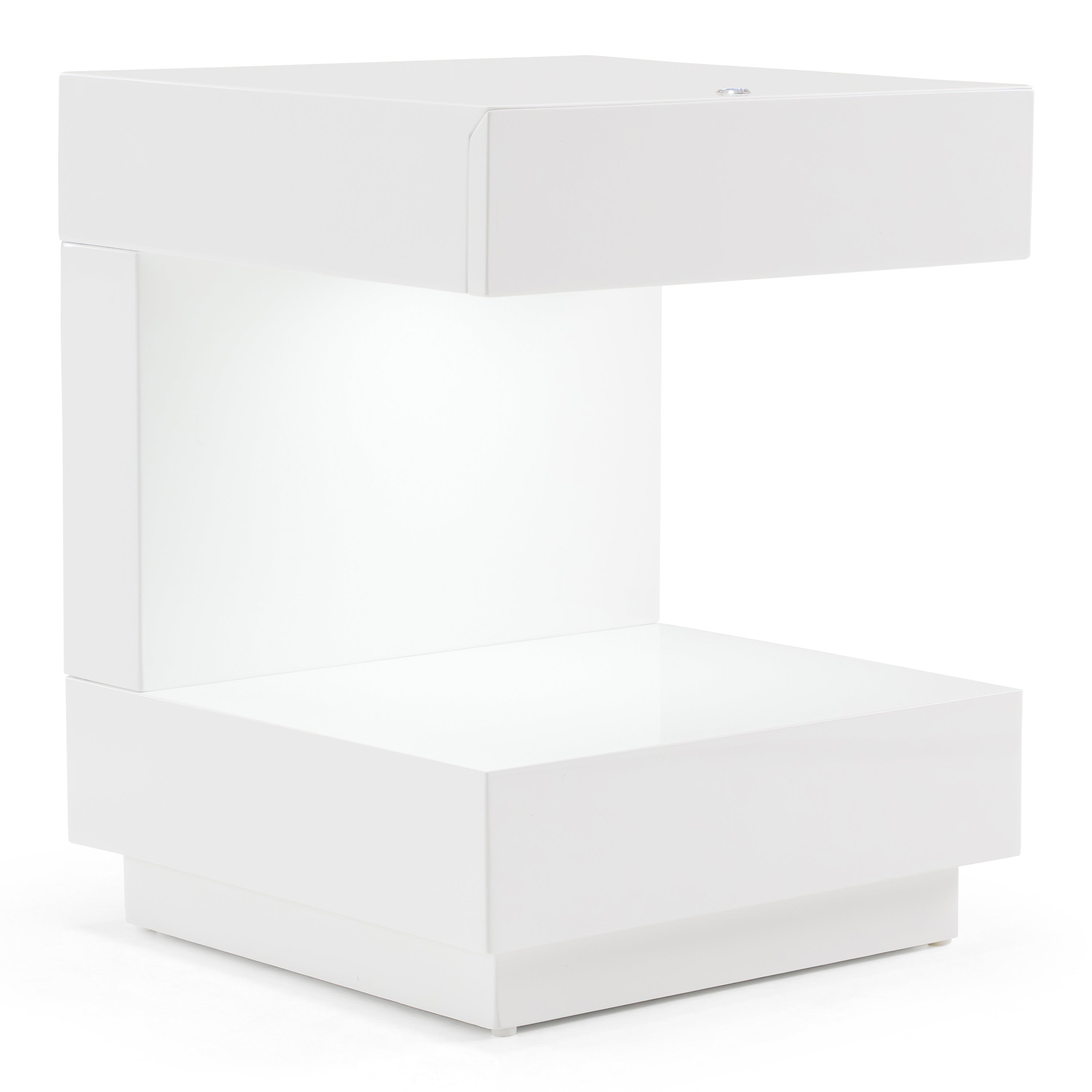 Esso Modern Glossy Tall Nightstand