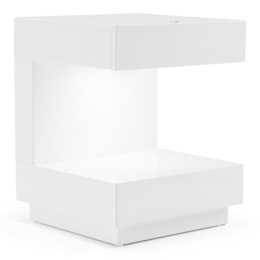 Esso Modern Glossy Tall Nightstand