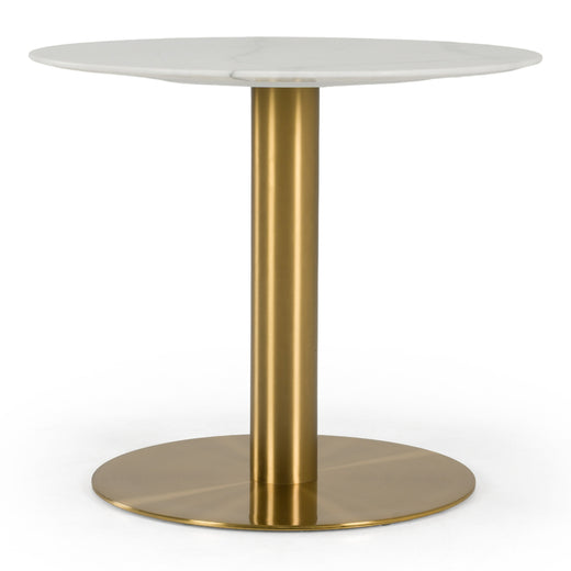 Fairway Glam Marble and Brushed Tall End Table