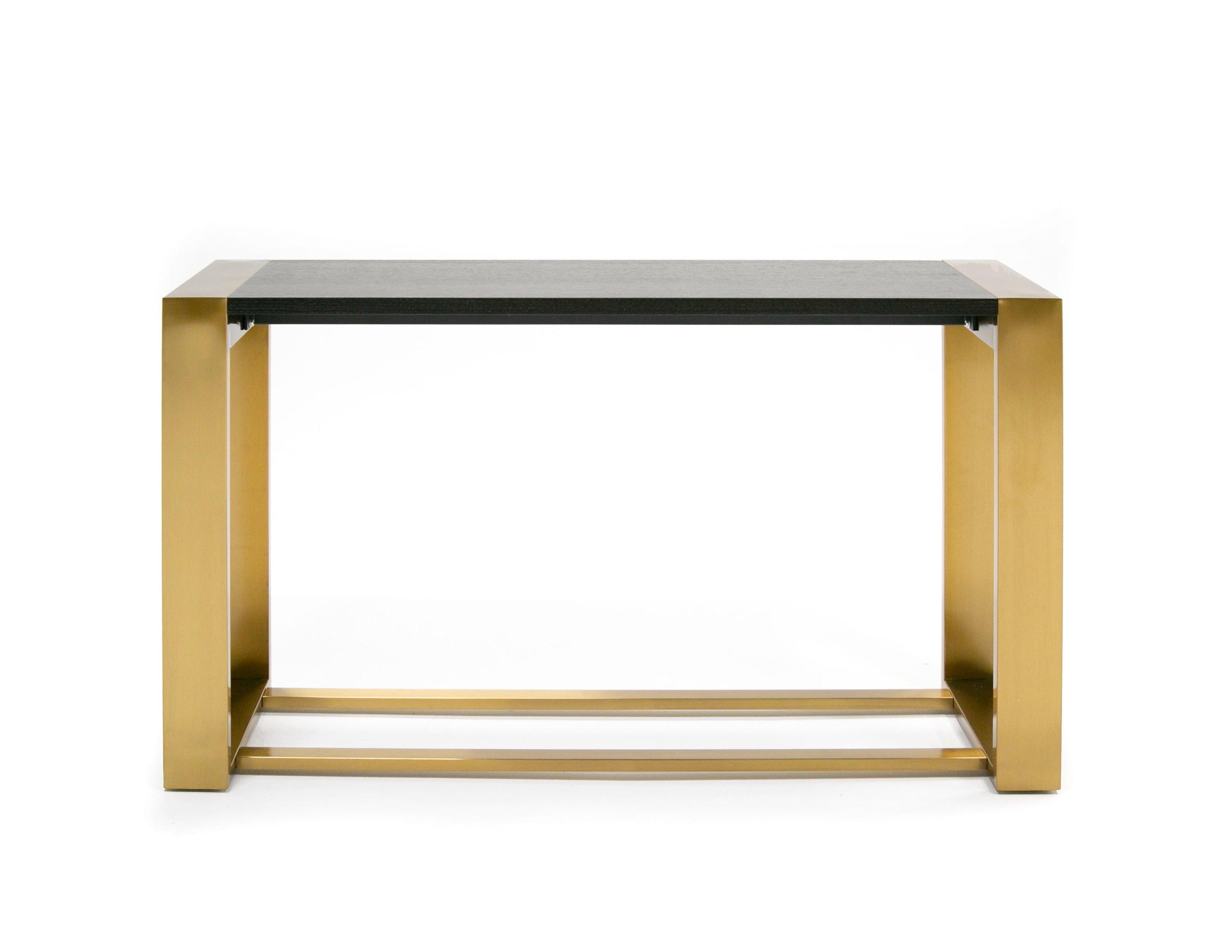 Modrest Fauna - Modern Wenge and Brass Console Table-Console Table-VIG-Wall2Wall Furnishings