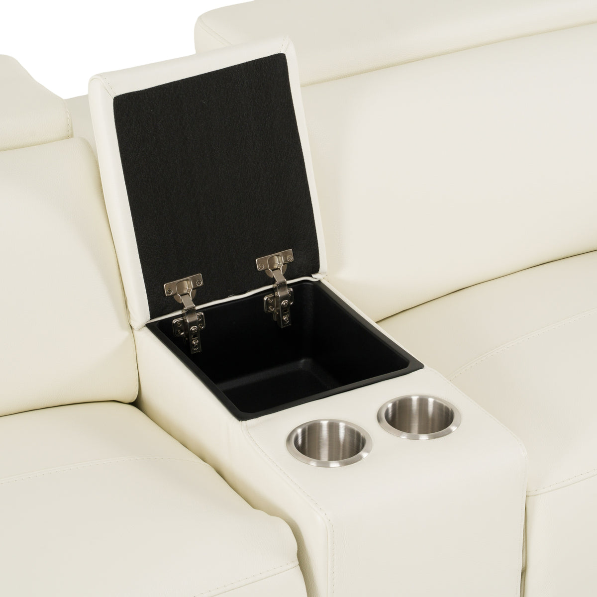 Frazier - Modern Leather Sectional Sofa with 3 Recliners and Console