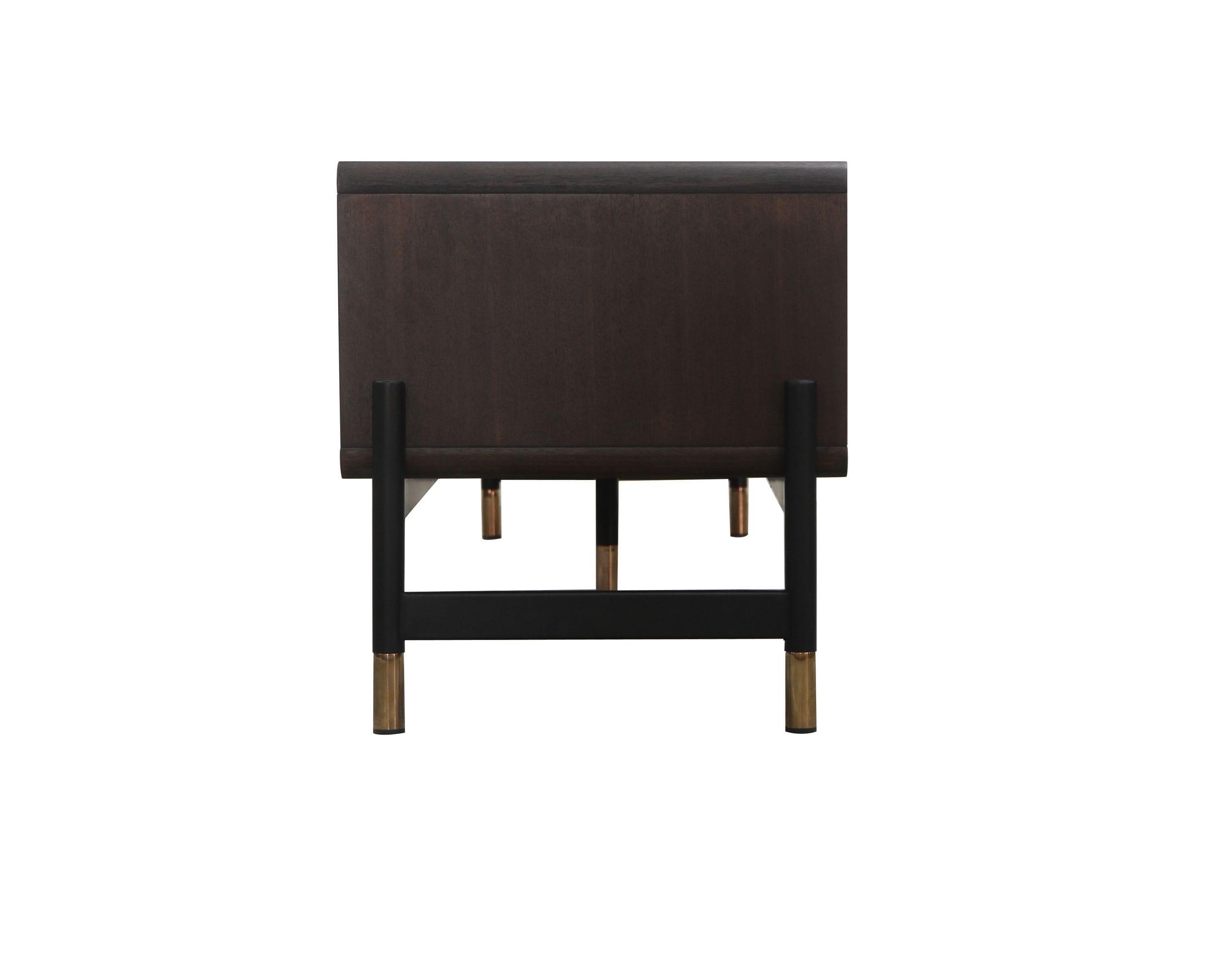 Gabrielle Contemporary Acacia TV Stand
