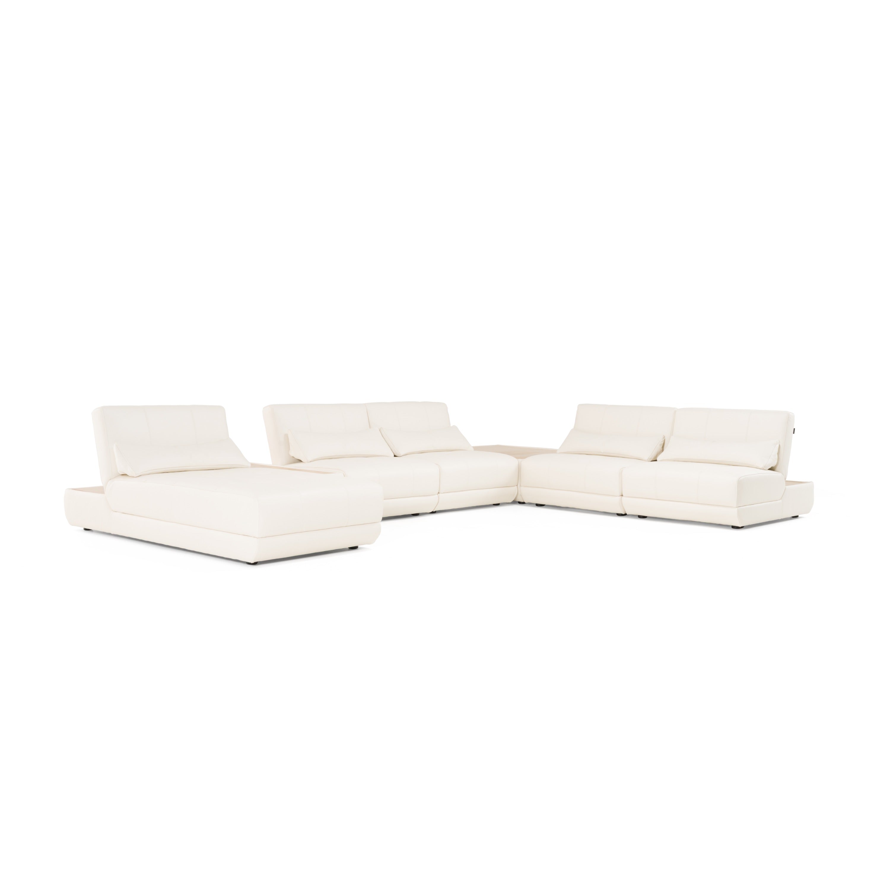 Divani Casa Garfield Modern Leather 7Piece Modular Sectional