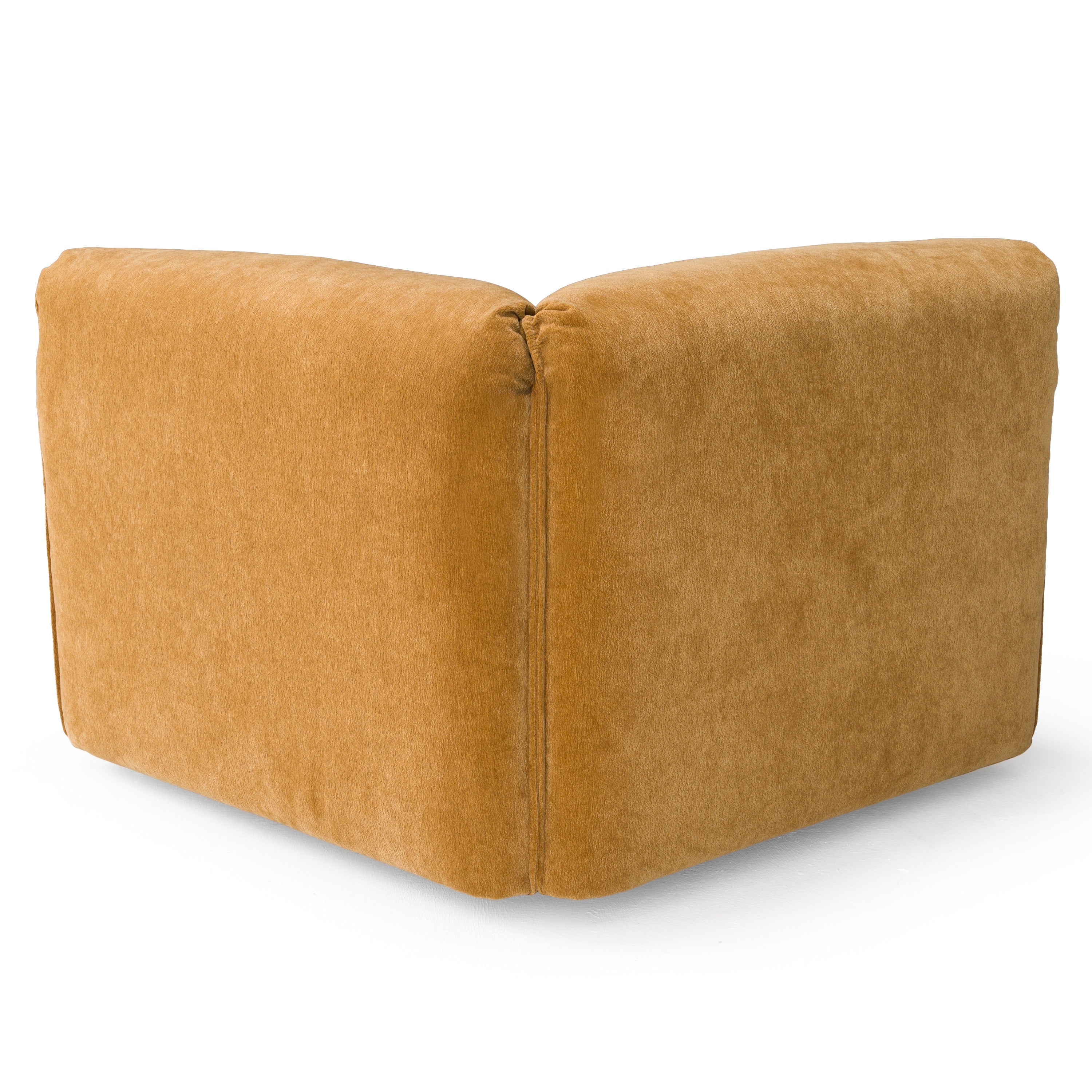 Gene Modern Ochre Fabric Modular Corner Sectional Seat