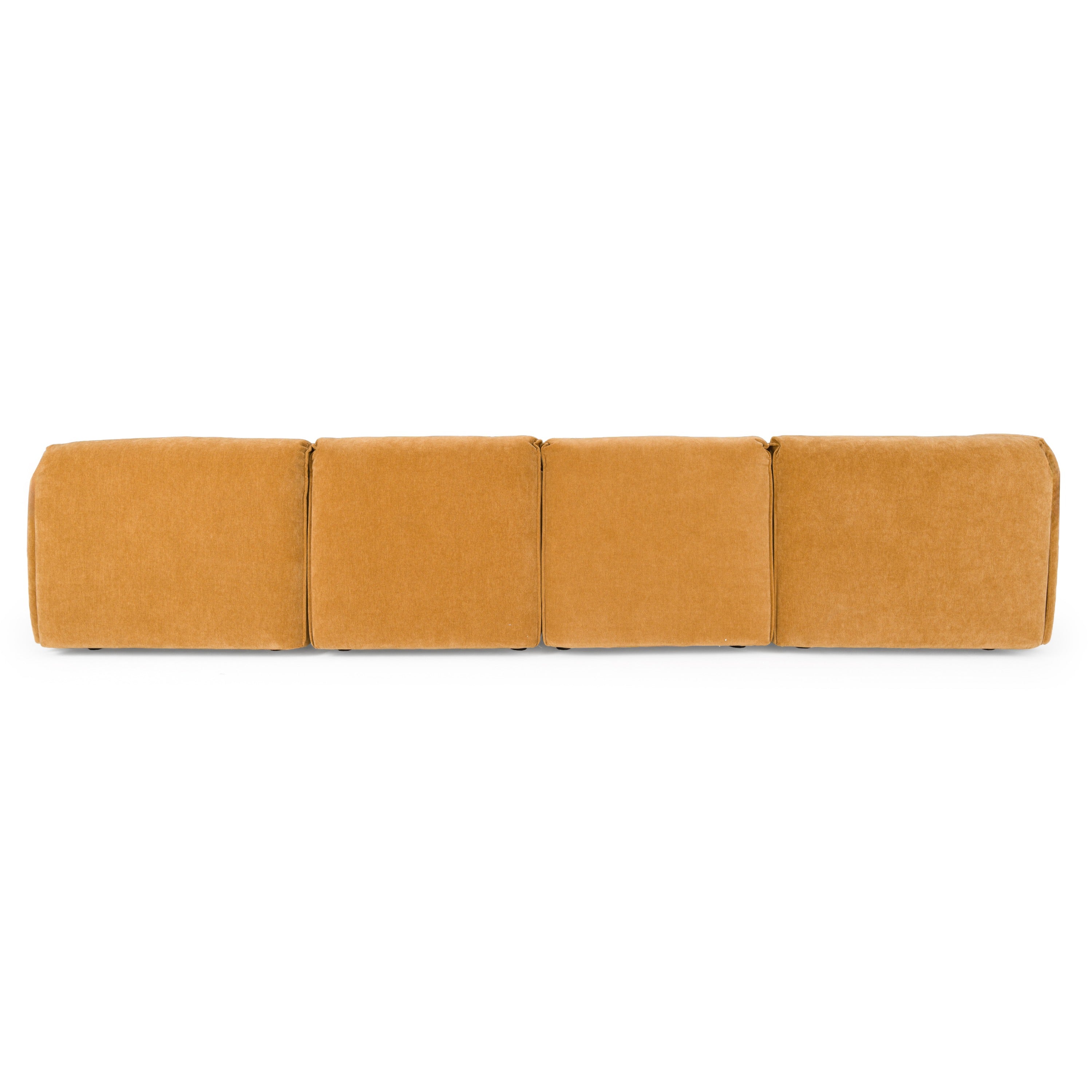 Gene Modern Ochre Fabric 5-Piece Modular Sectional Sofa