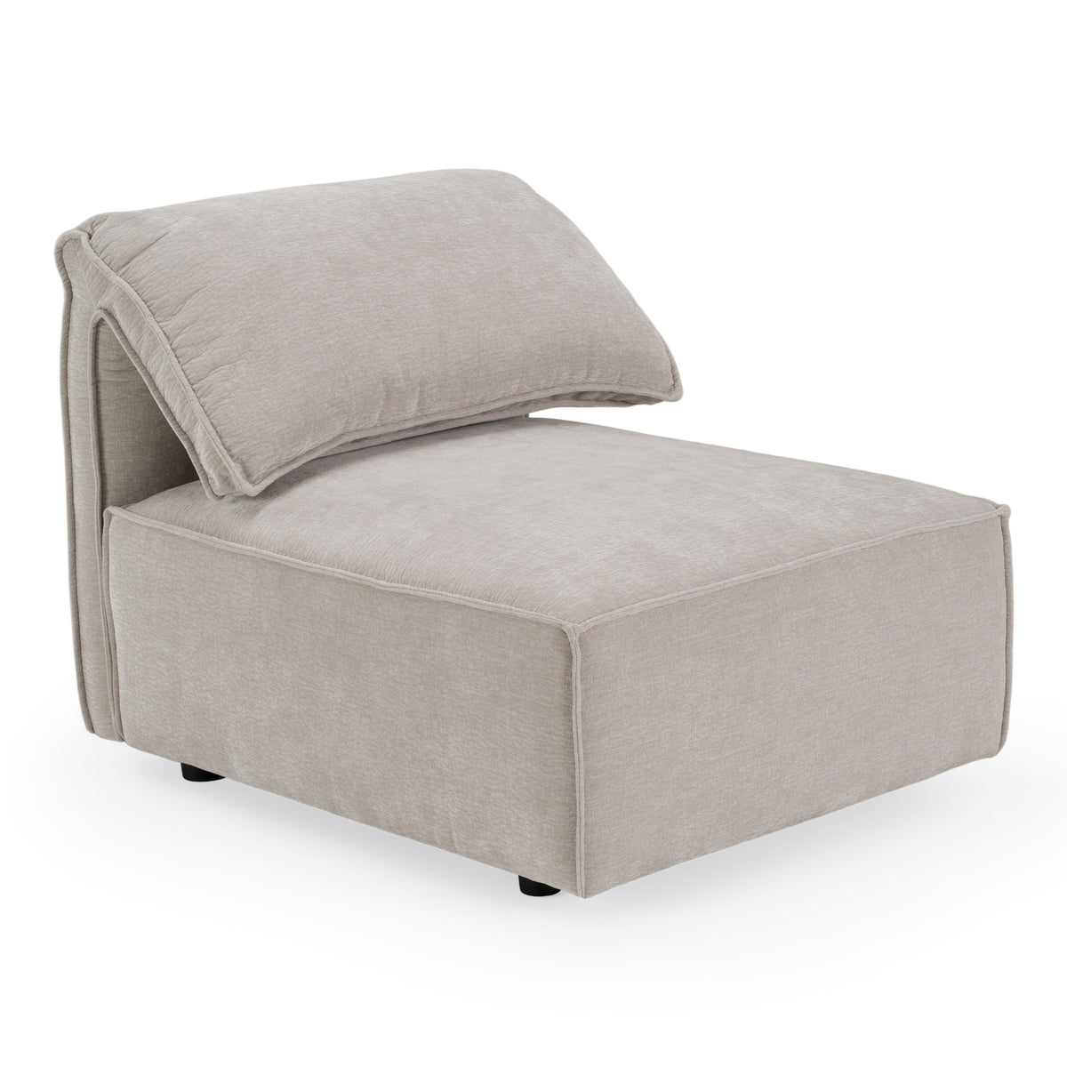 Gene - Modern Fabric Modular Armless Sectional Seat