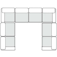 Divani Casa Garman Modern Modular Sectional Sofa 8 Piece Sectional
