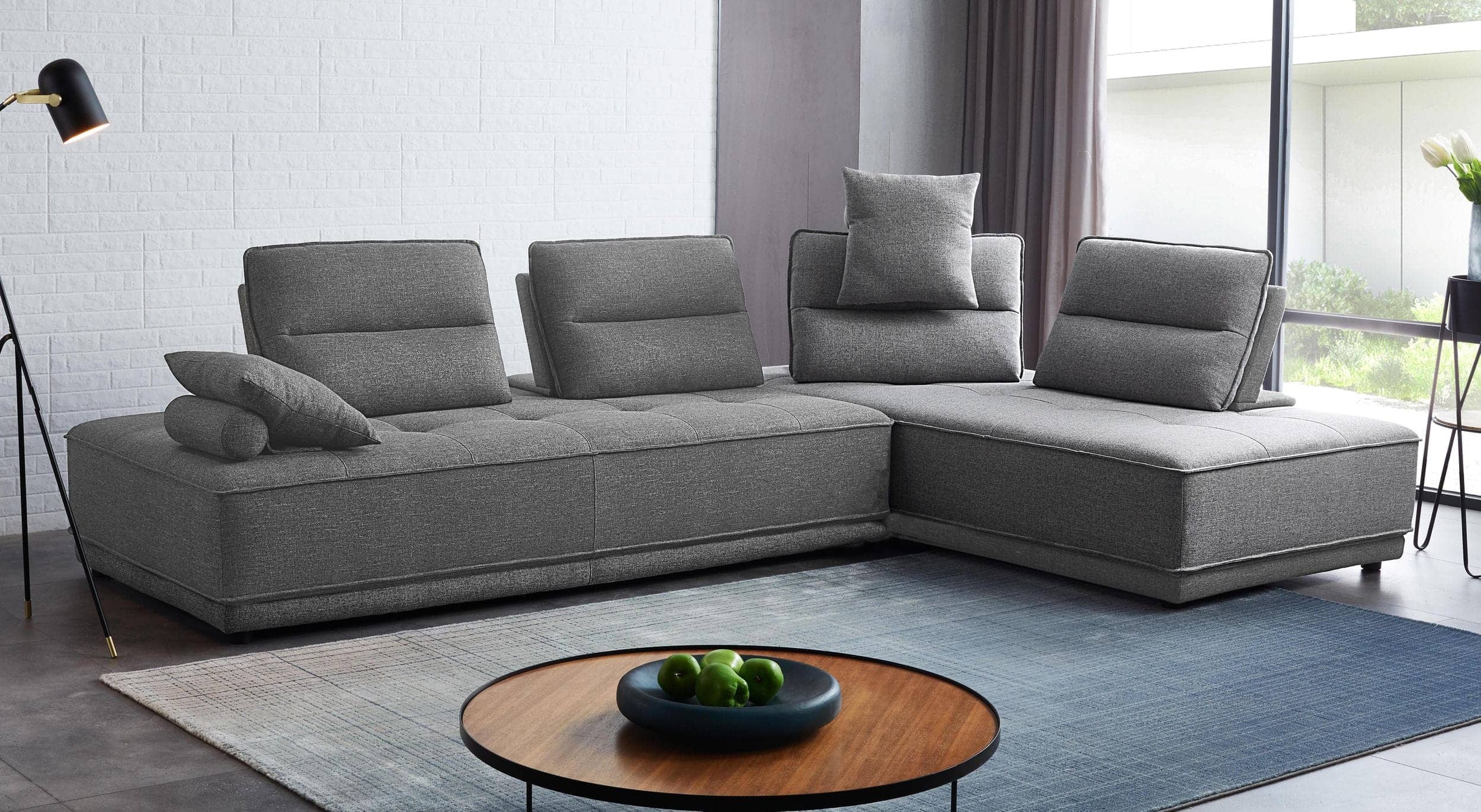 Glendale Modern Fabric Modular Sectional Sofa