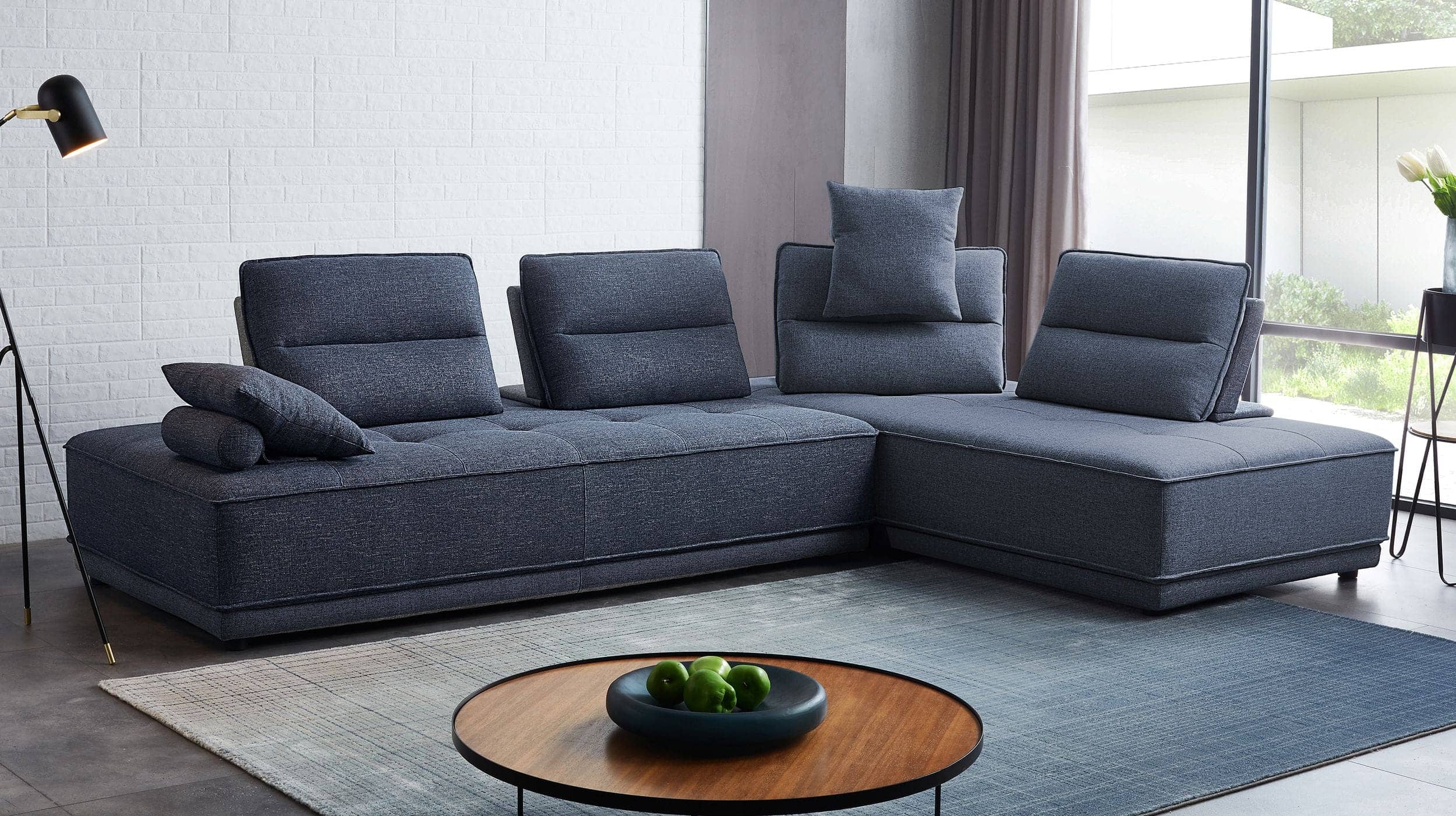 Glendale Modern Fabric Modular Sectional Sofa