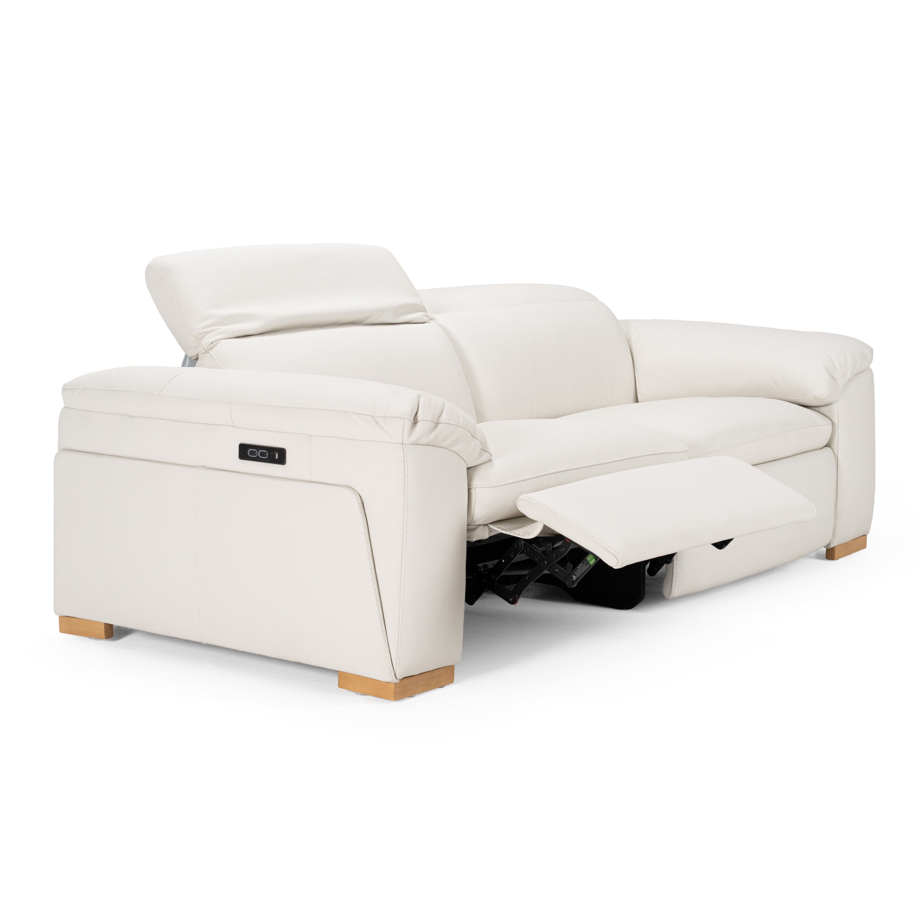 Gregory Modern Leather Sofa w/ 2 Recliners