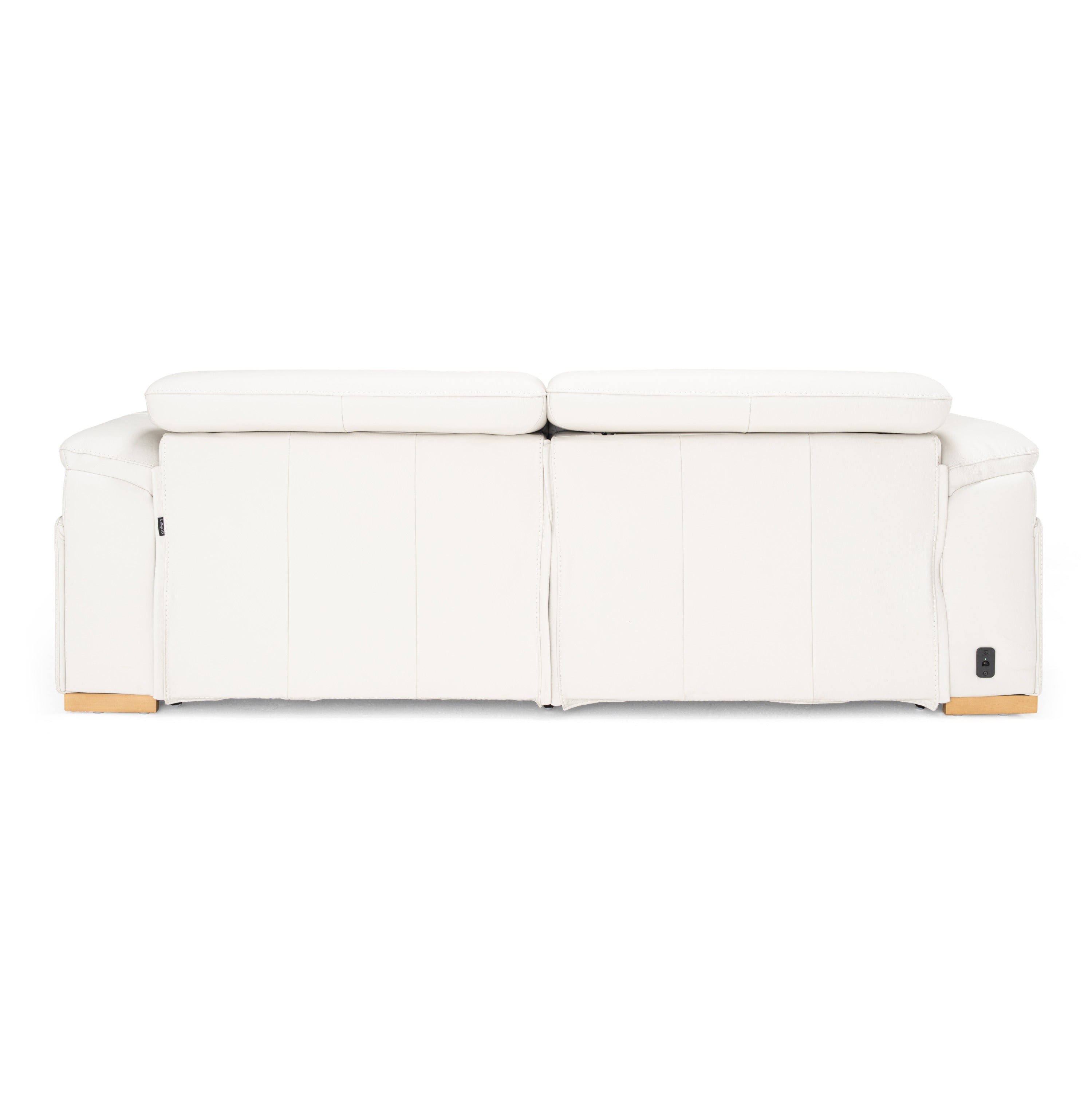Gregory Modern Leather Sofa w/ 2 Recliners