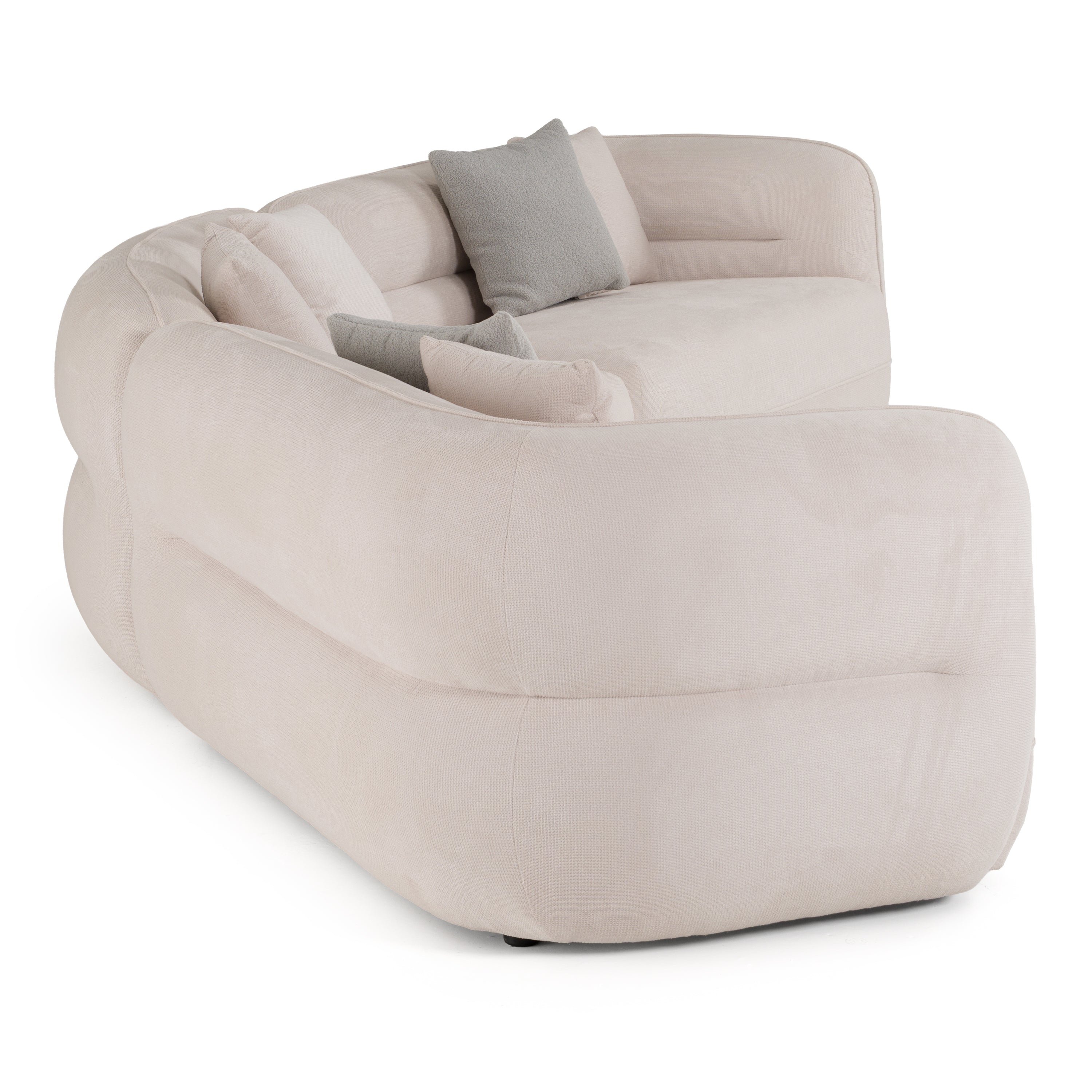 Nomad Modern Fabric Curved Sectional Sofa