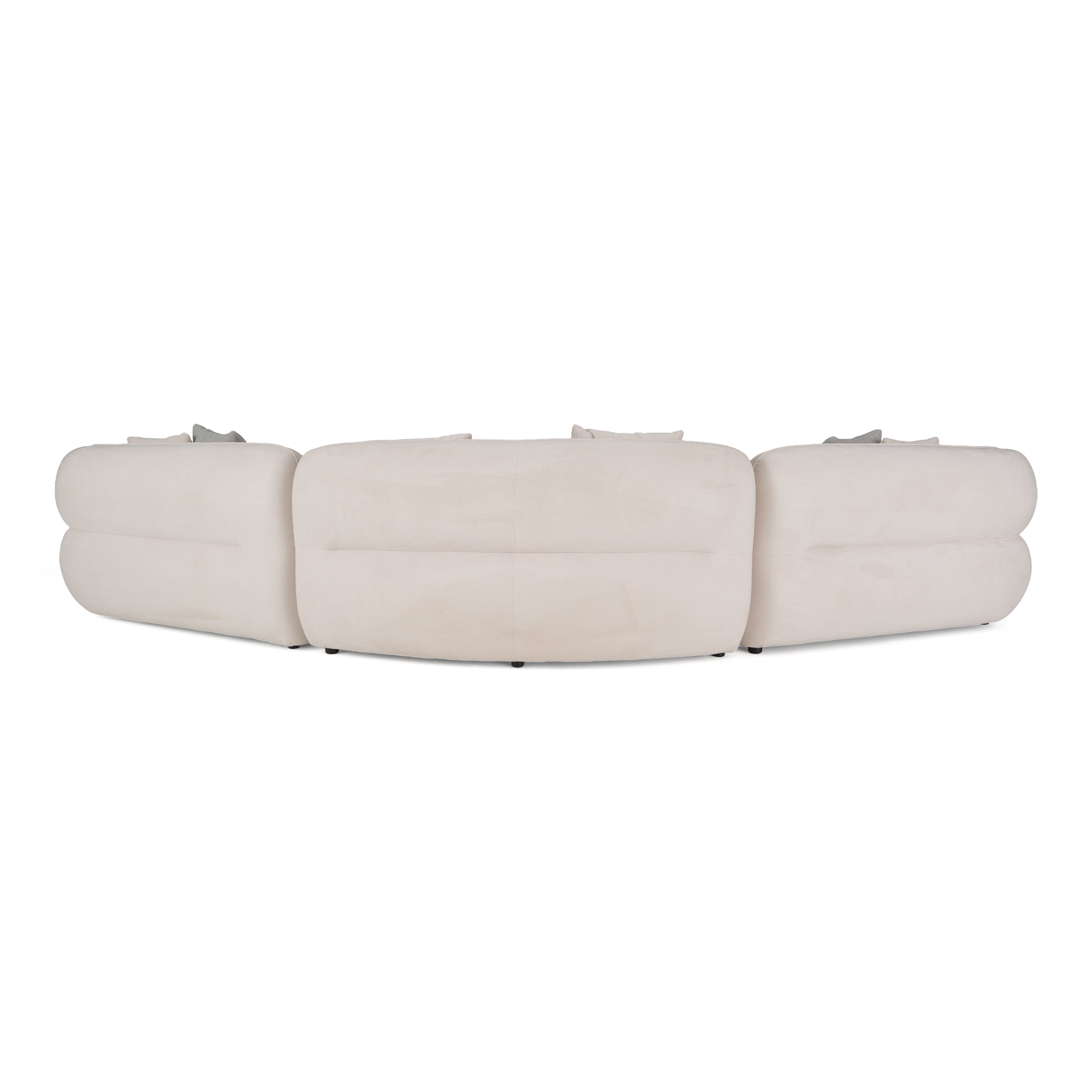 Nomad Modern Fabric Curved Sectional Sofa