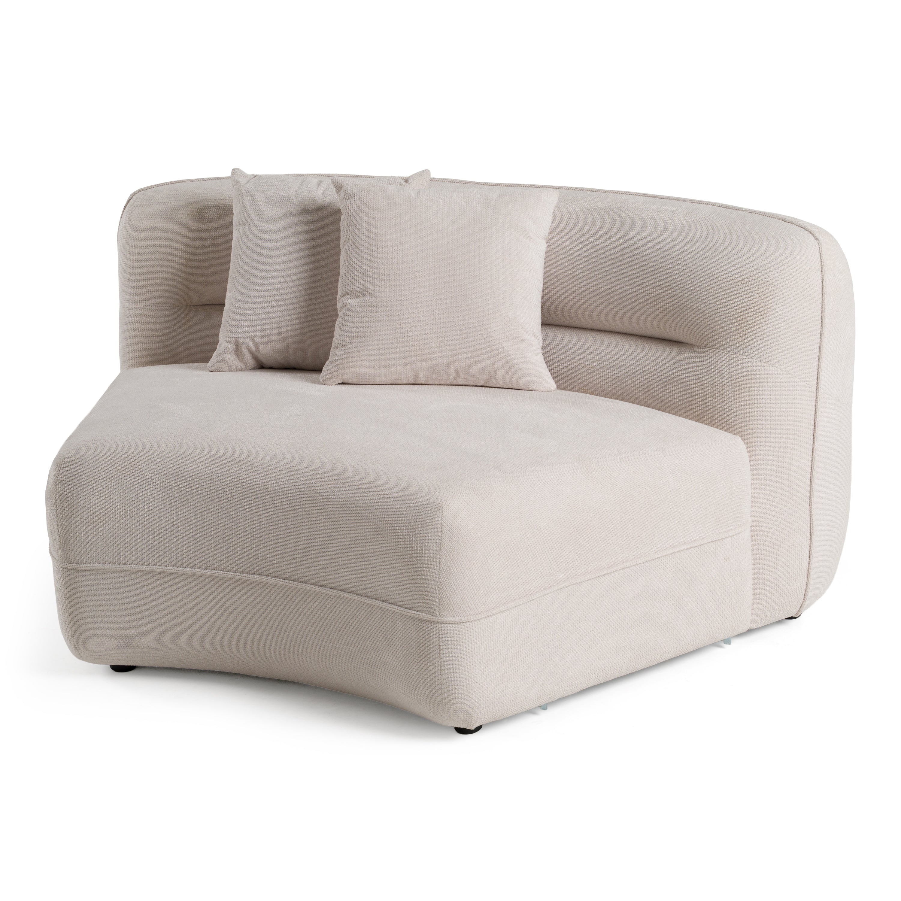 Nomad Modern Fabric Curved Sectional Sofa