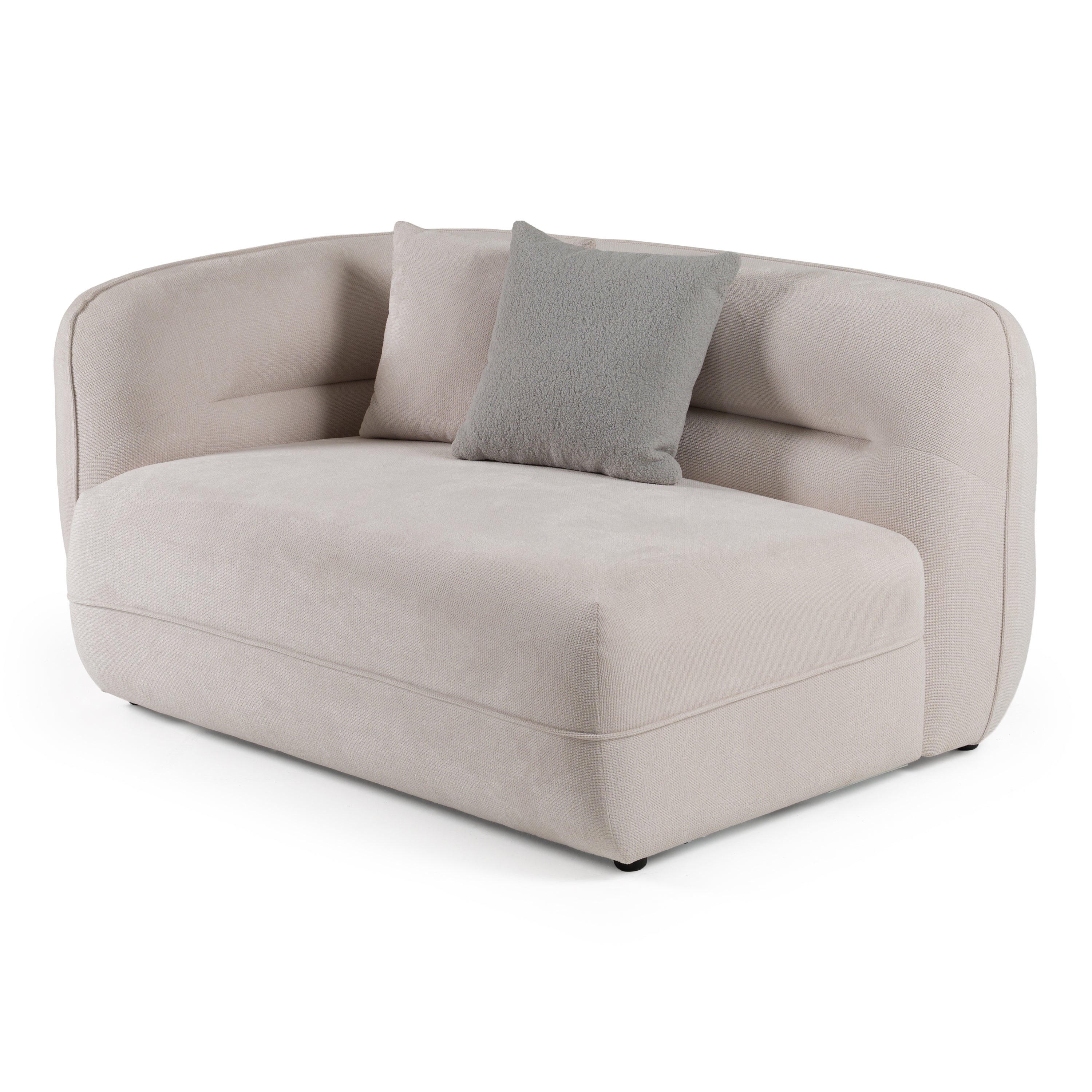 Nomad Modern Fabric Curved Sectional Sofa