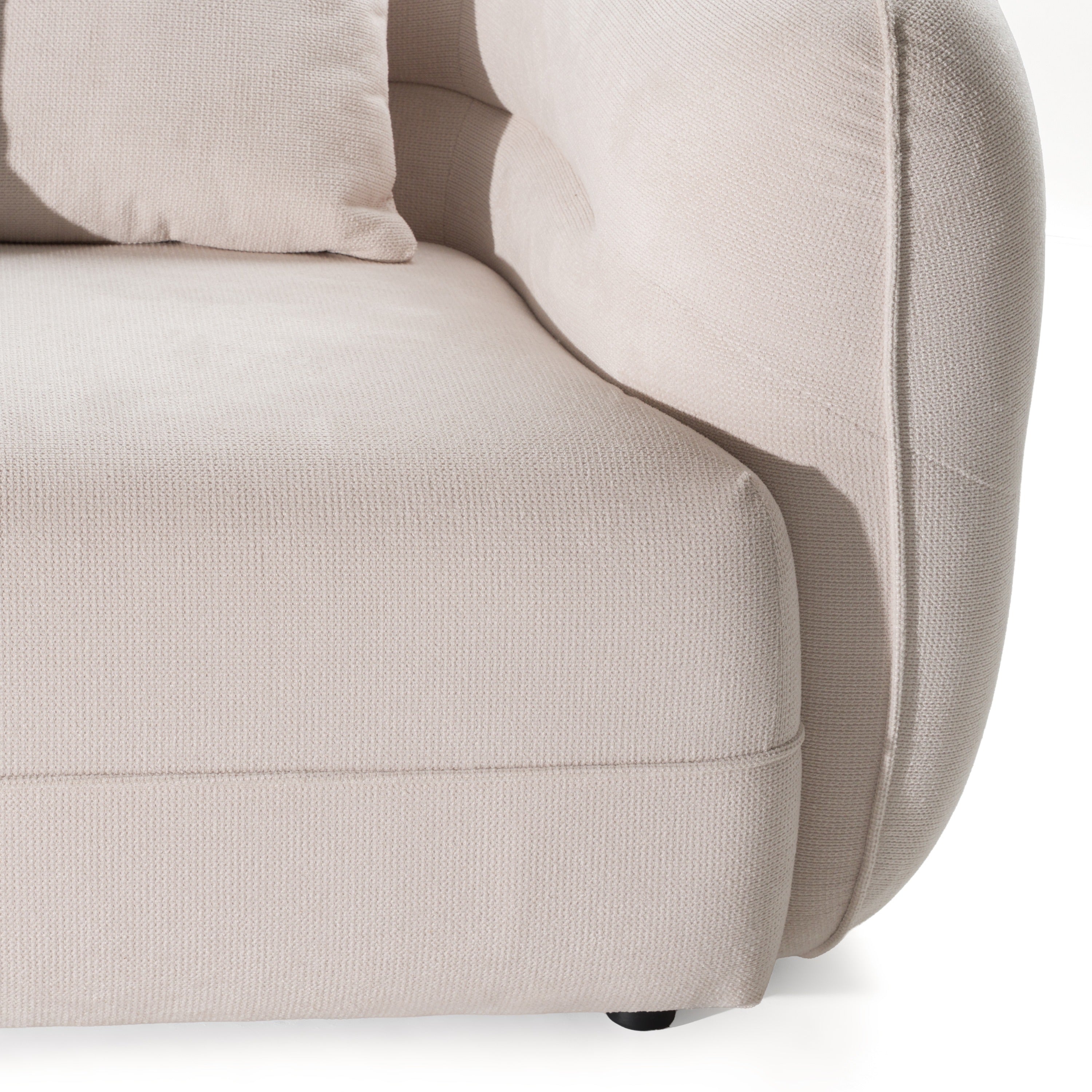 Nomad Modern Fabric Curved Sectional Sofa