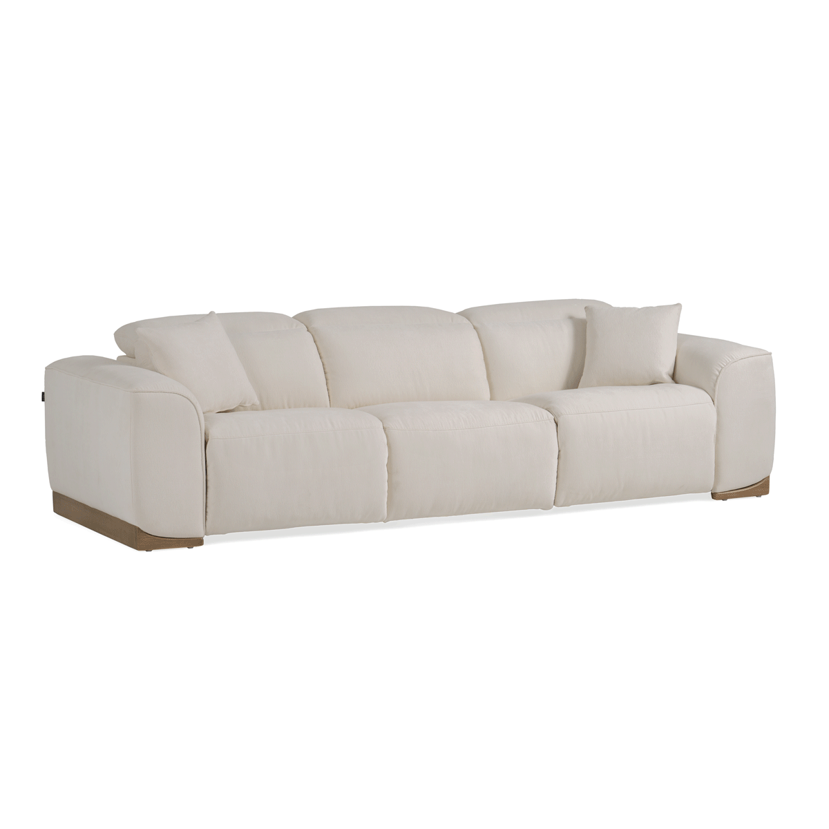 Hagerty Modern Fabric Sofa With 2 Power Recliners