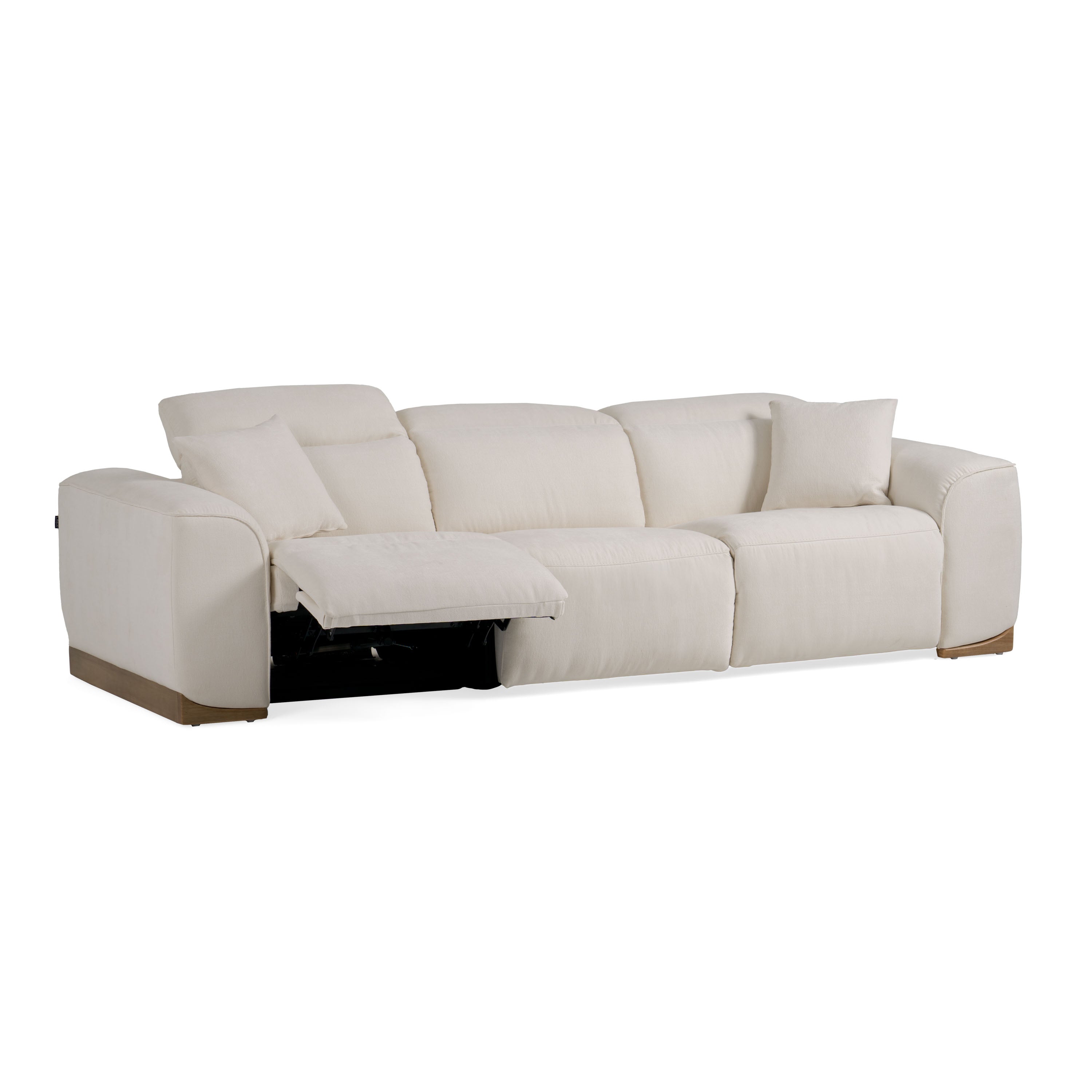 Hagerty Modern Fabric Sofa With 2 Power Recliners