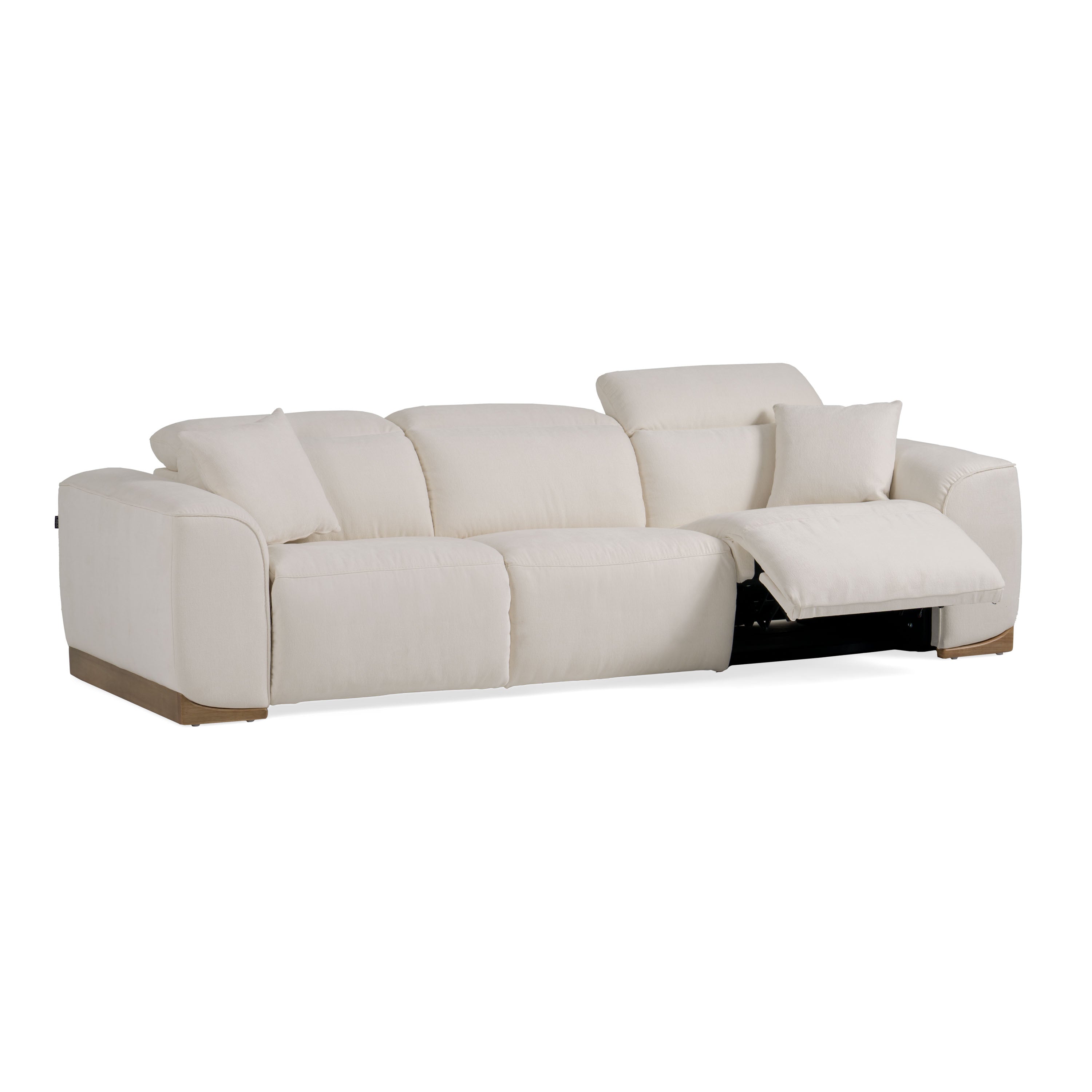 Hagerty Modern Fabric Sofa With 2 Power Recliners