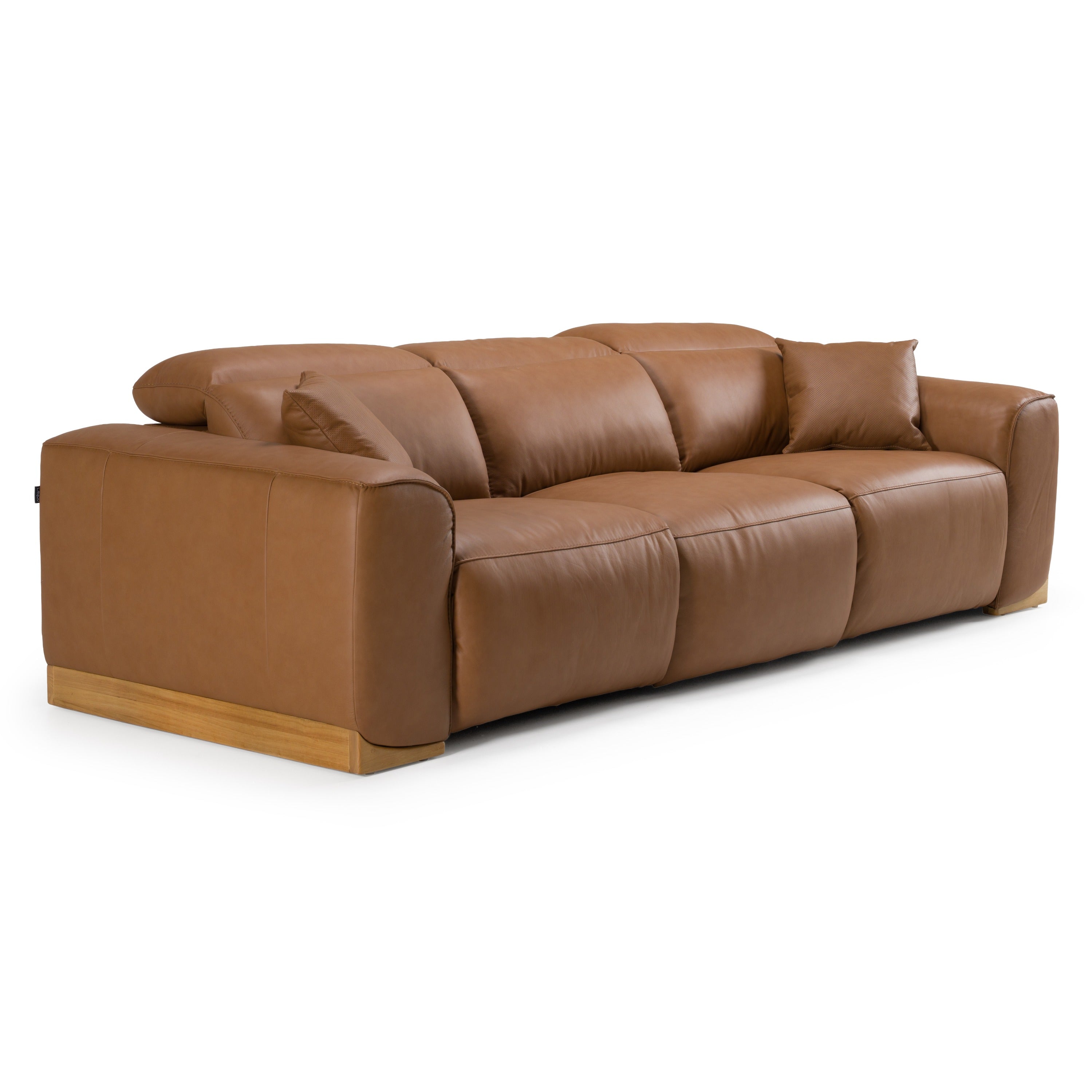 Hagerty Modern Leather Sofa with 2 Power Recliners