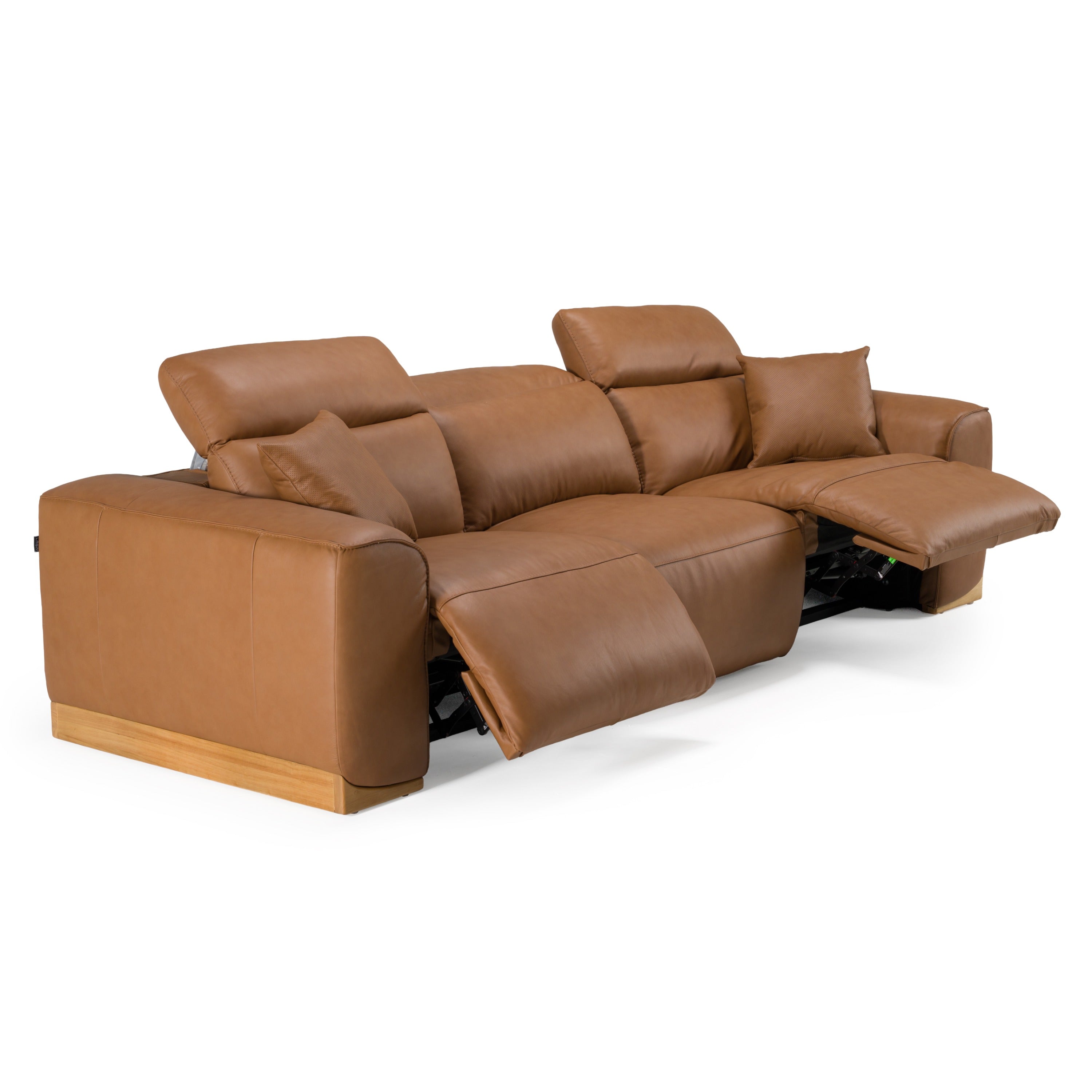 Hagerty Modern Leather Sofa with 2 Power Recliners