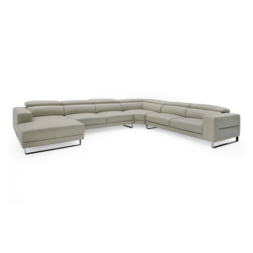 Hawkey Contemporary Leather LAF Chaise Sectional Sofa