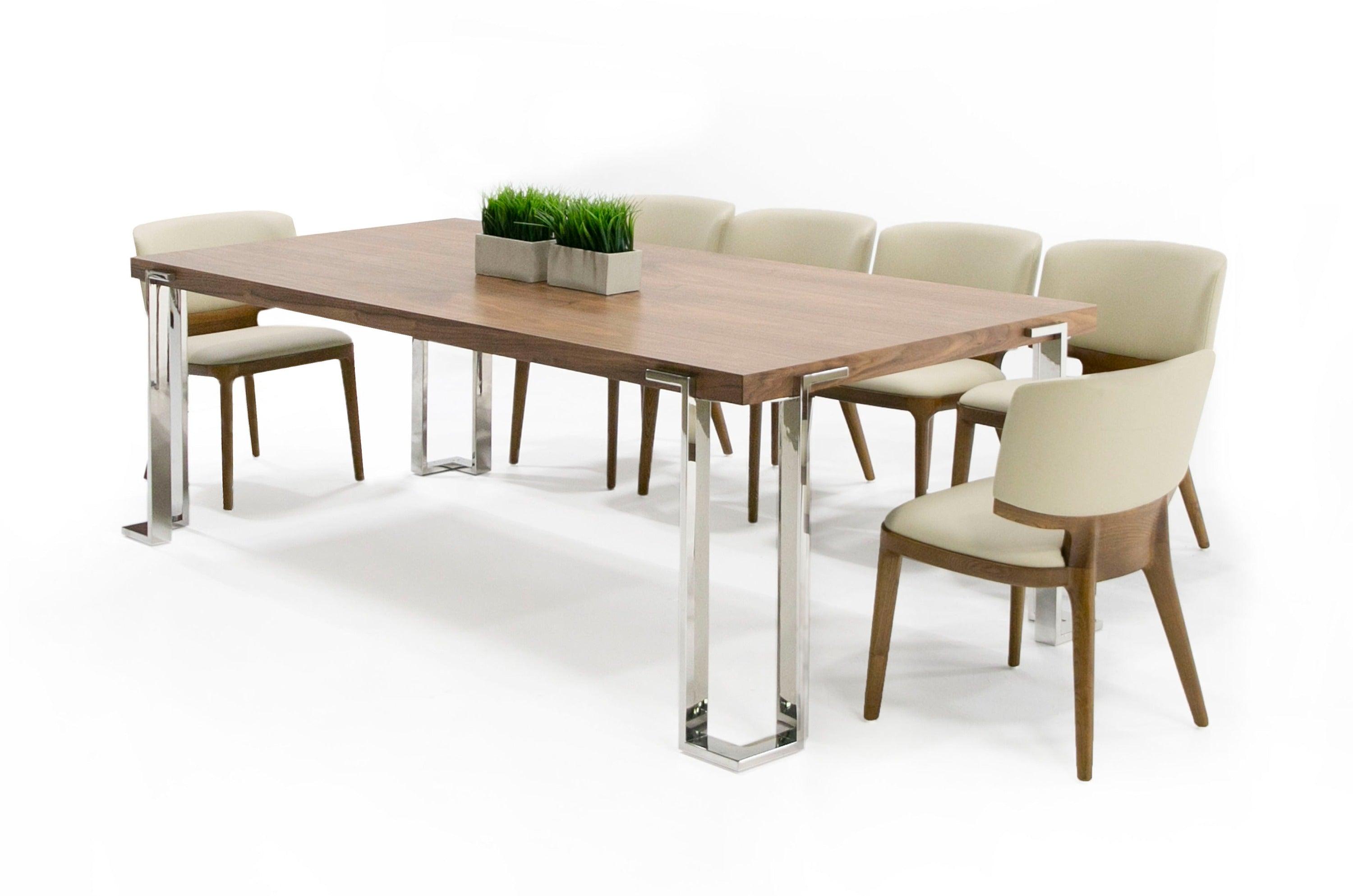 Modrest Heloise Modern Stainless Steel Dining Table