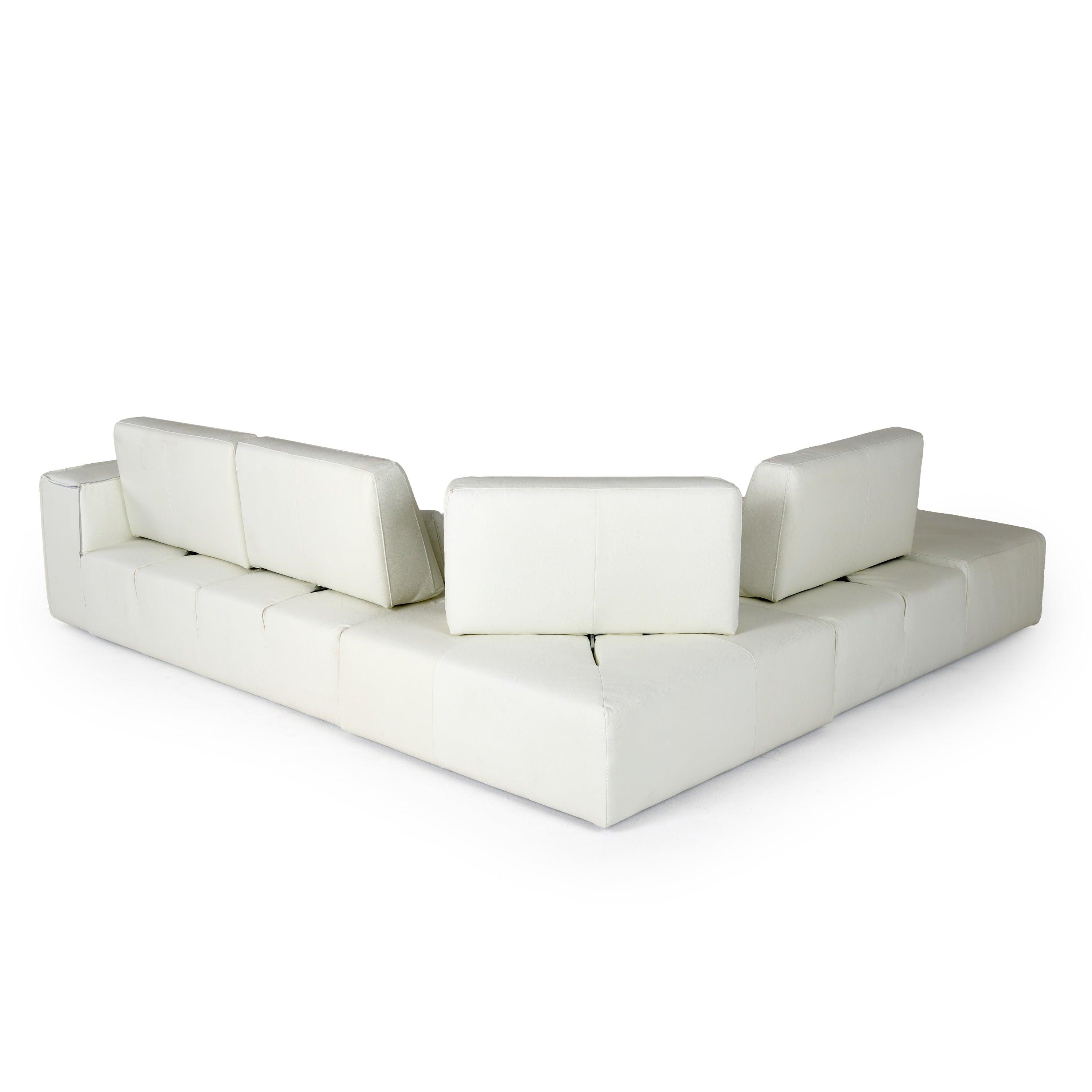 Hollywood Italian Leather LAF Chaise Sectional Sofa