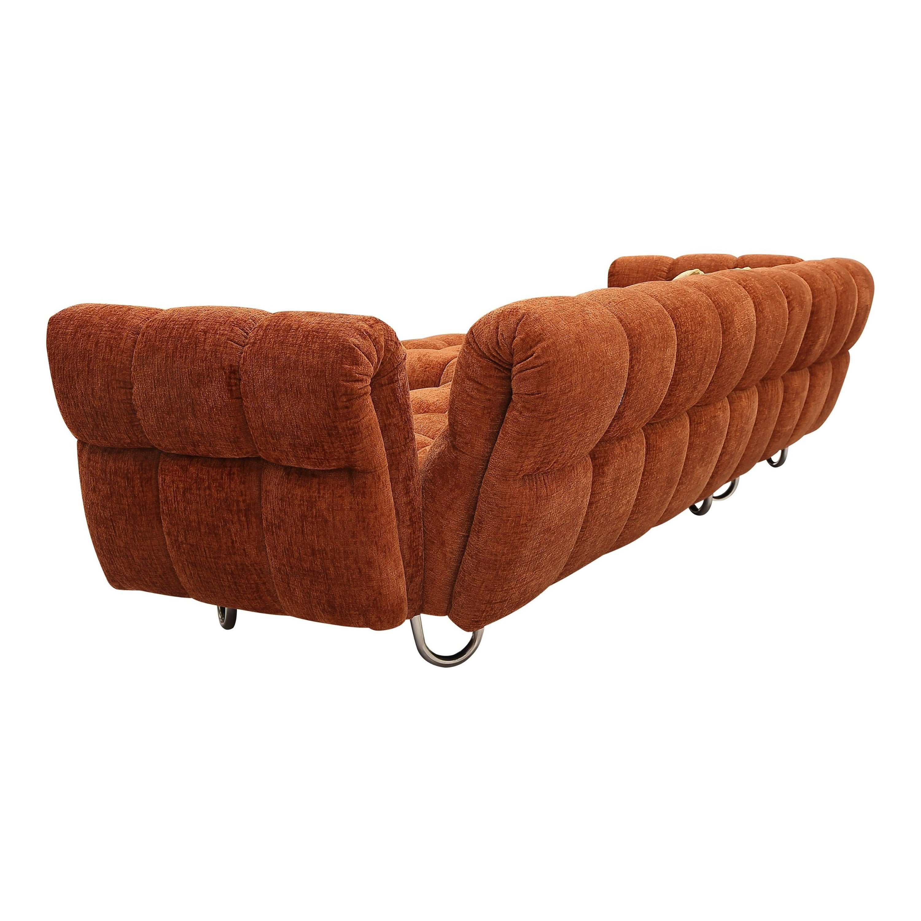 Jacinda Modern Burnt Fabric Right Facing Sectional Sofa and 2 Pillows