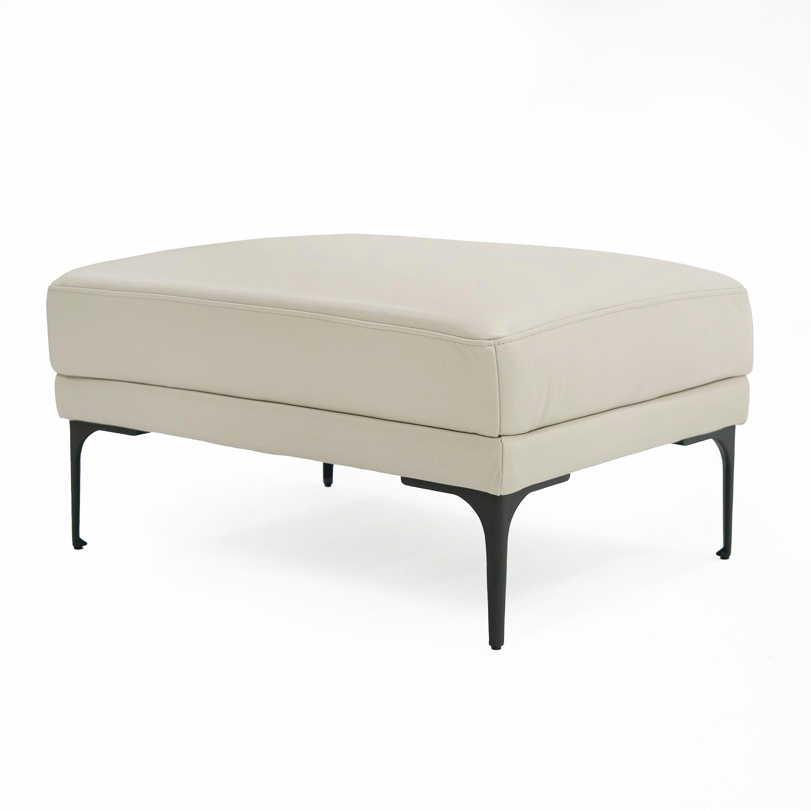 Divani Casa Jacoba Modern Leather Rectangular Ottoman