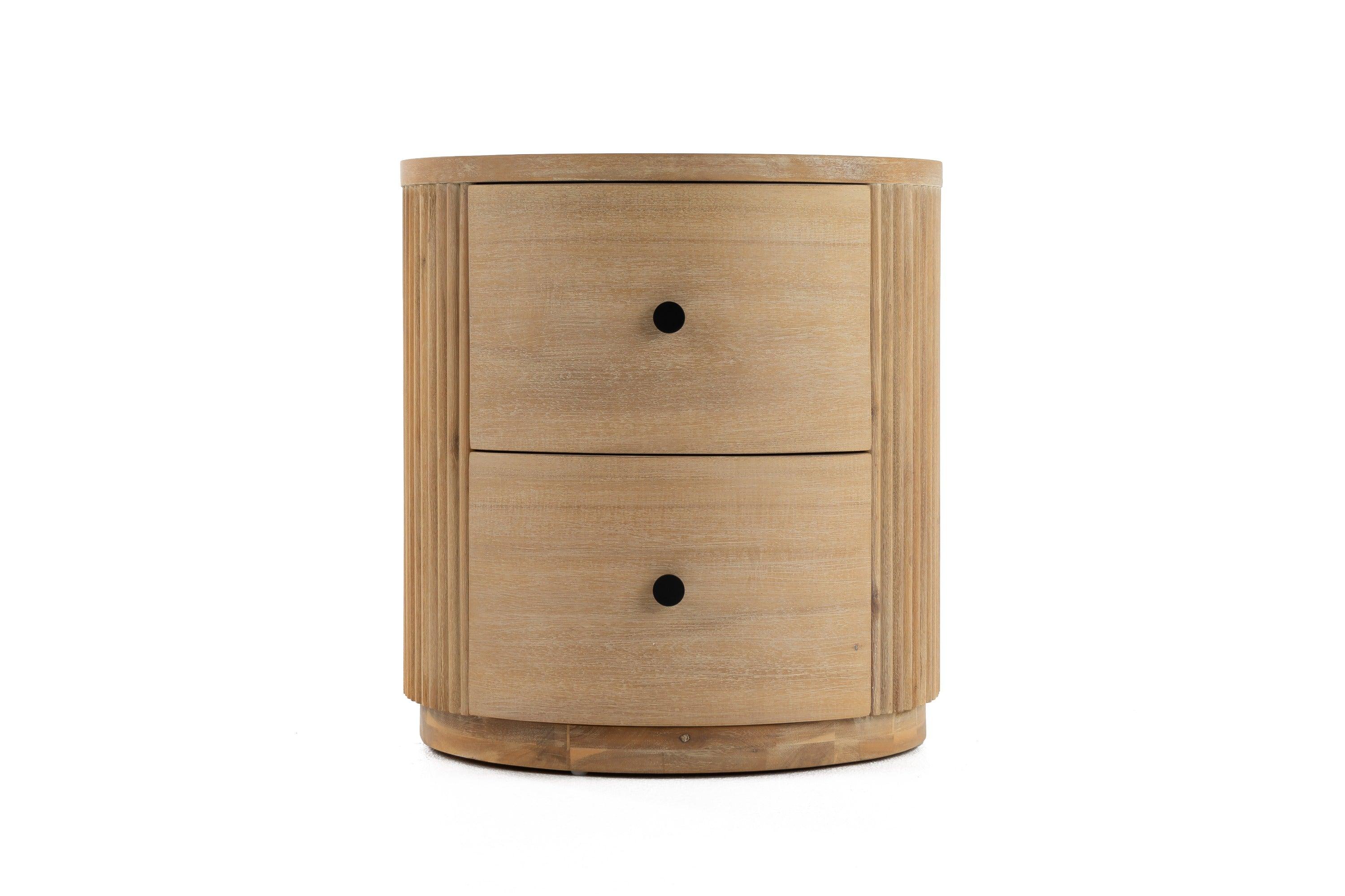 Modrest Jacobson Modern Natural Acacia Nightstand