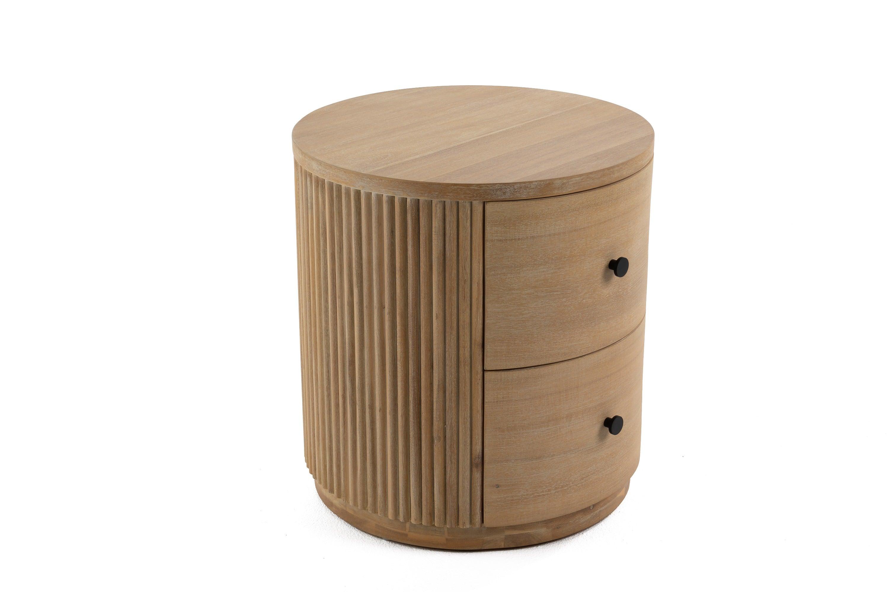 Modrest Jacobson Modern Natural Acacia Nightstand