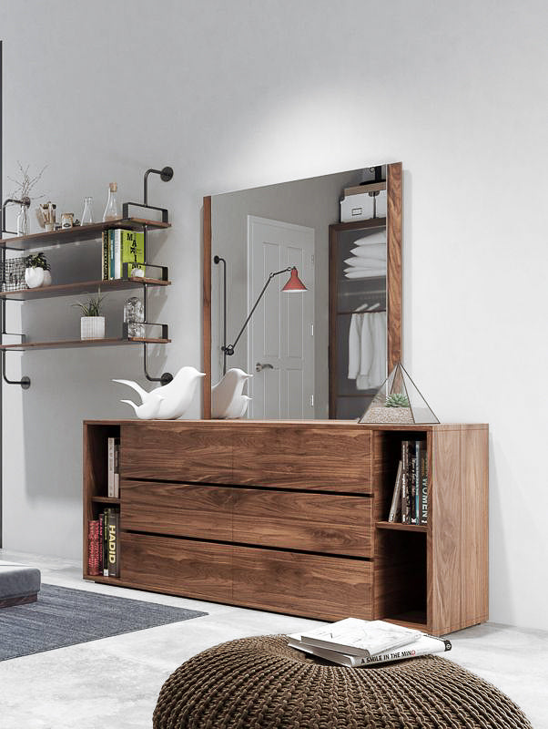 Jagger Modern Dresser and Mirror Set