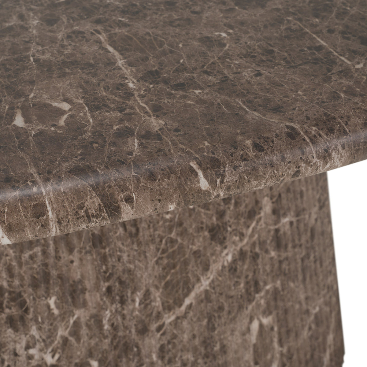 Jaya - Modern Faux Marble Concrete Oval Dining Table