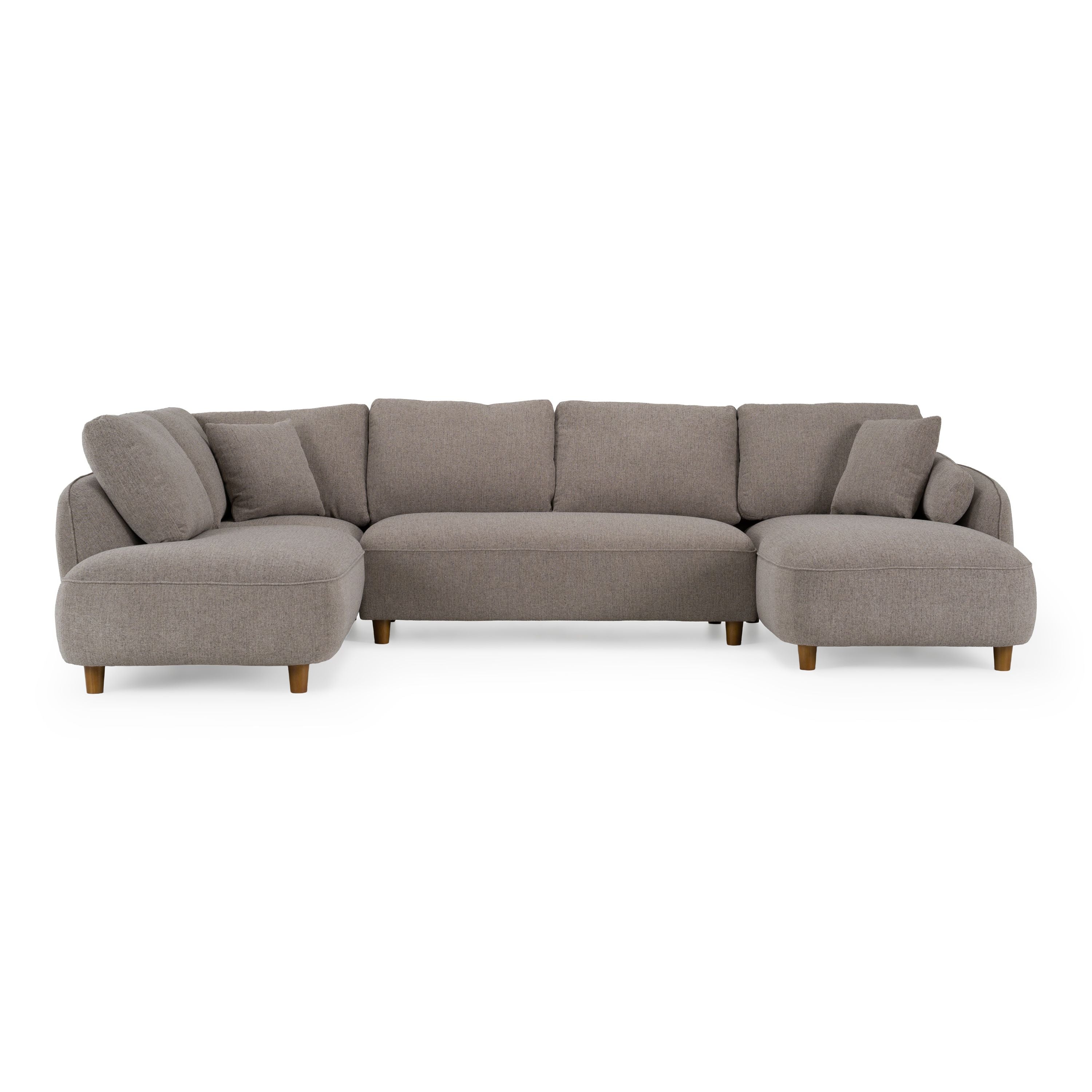Joslin Modern Fabric U-Shaped Sectional Sofa
