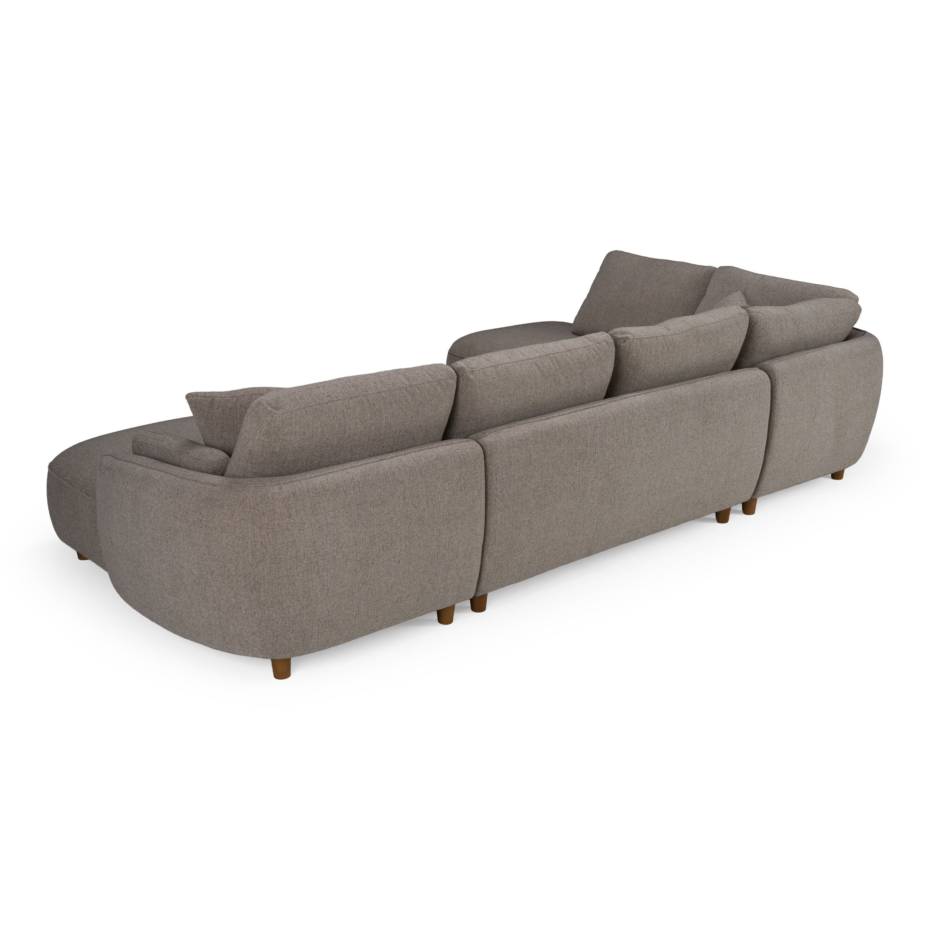 Joslin Modern Fabric U-Shaped Sectional Sofa