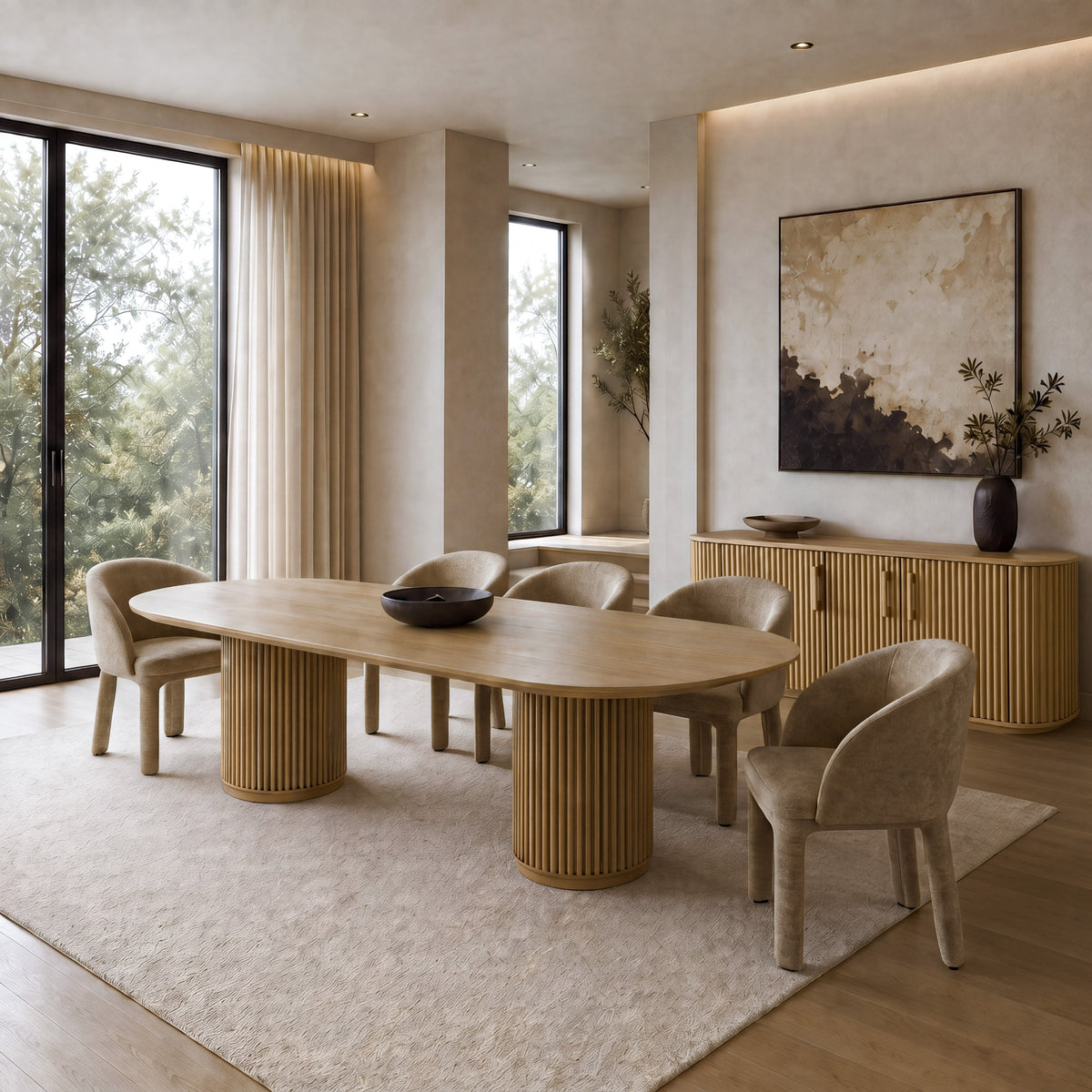 Kayce - Modern Oval Dining Table