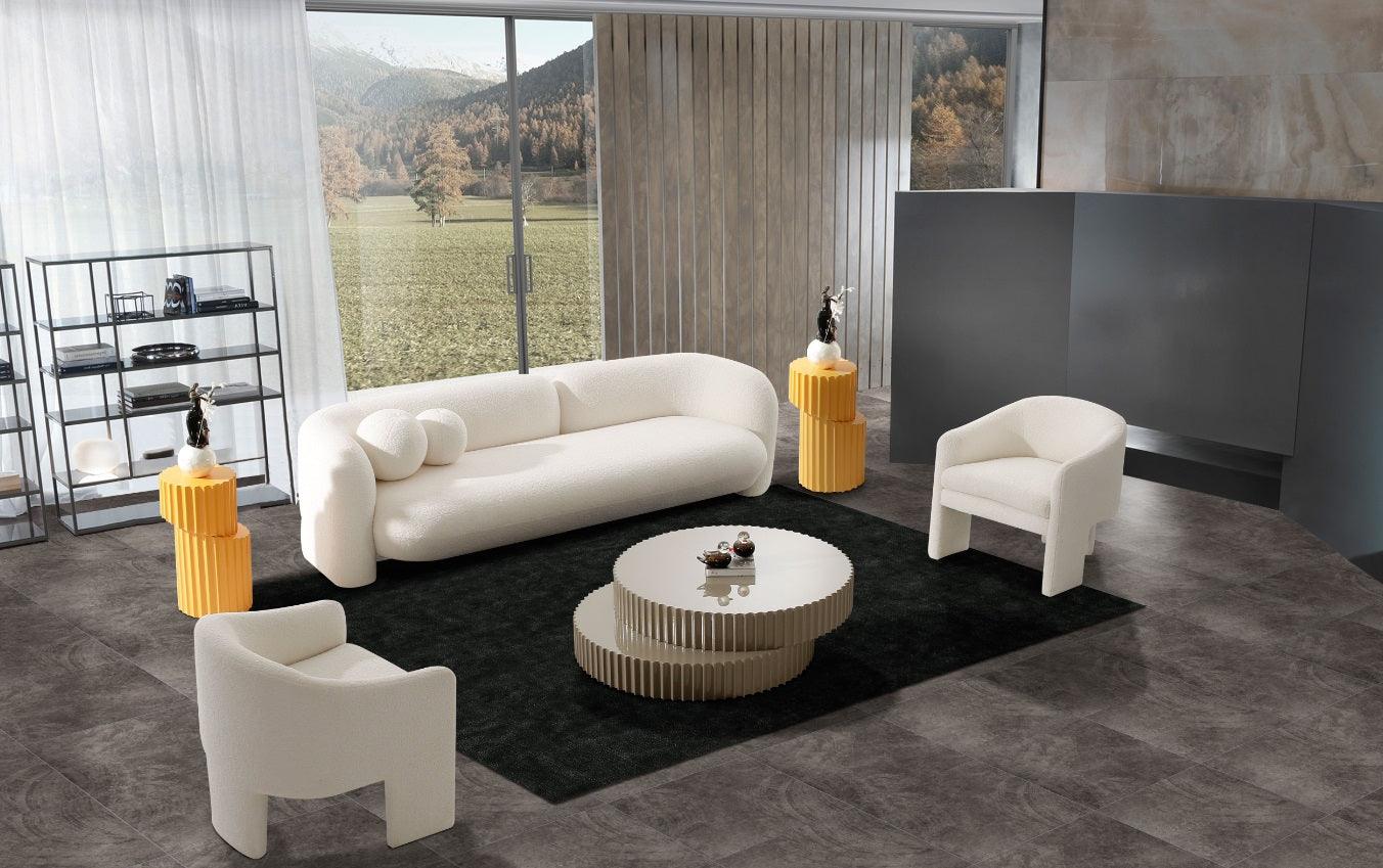 Modrest Khan Modern 4Seater Off Fabric Sofa